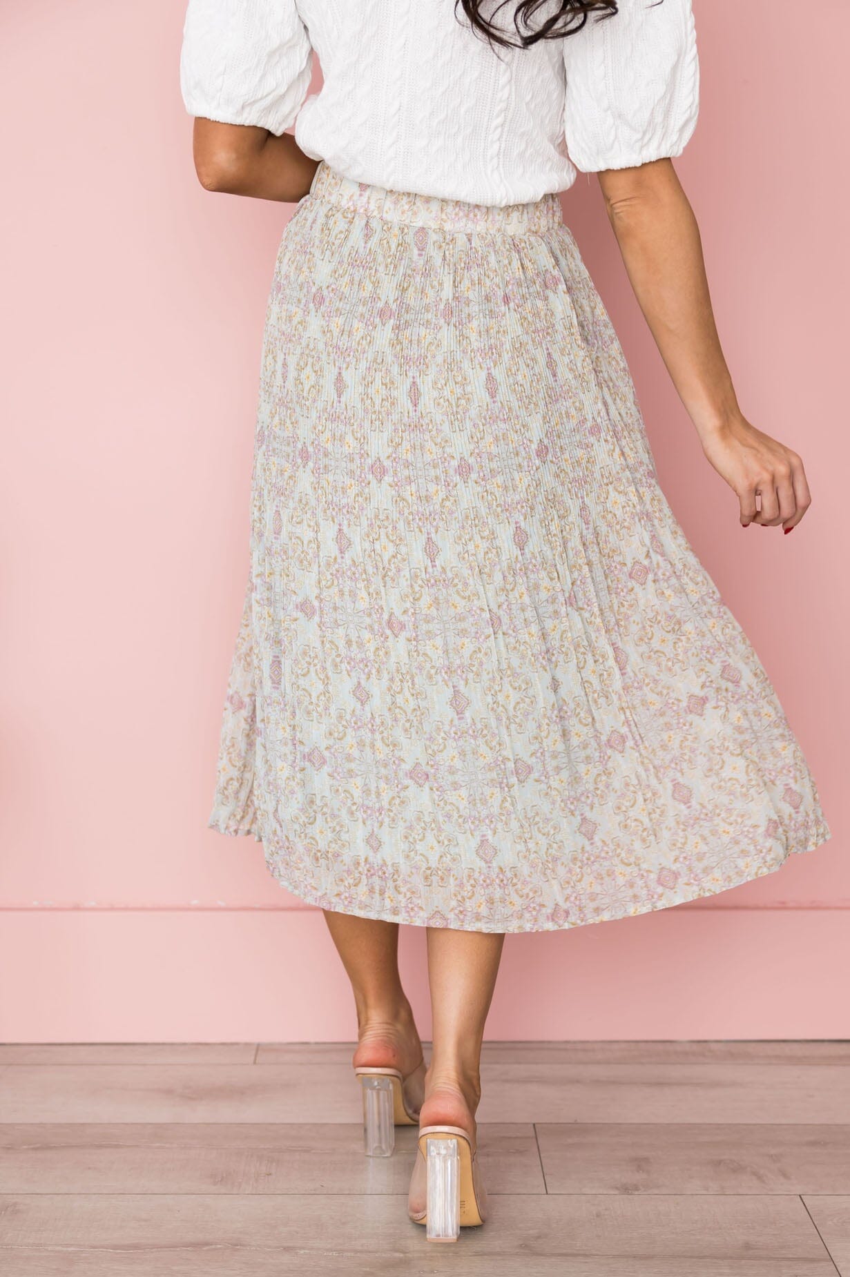 Deep Devotion Modest Pleated Skirt Skirts vendor-unknown