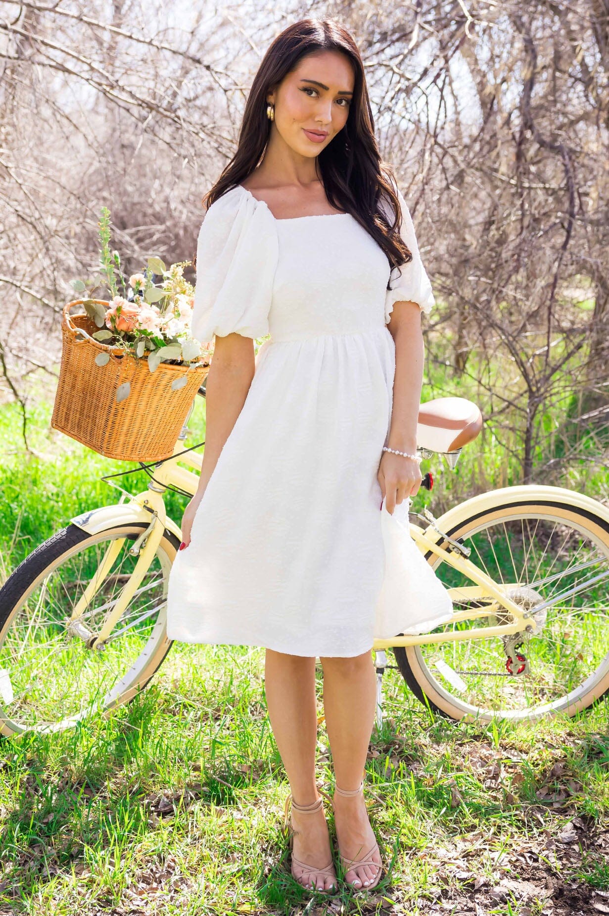 The Bailey Modest White Dress The Bailey Modest White Dress