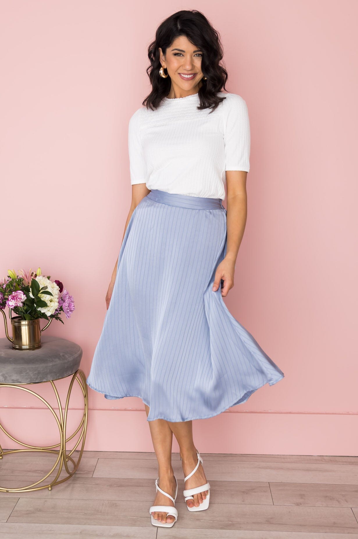 Twirl With Me Satin Skirt Skirts vendor-unknown