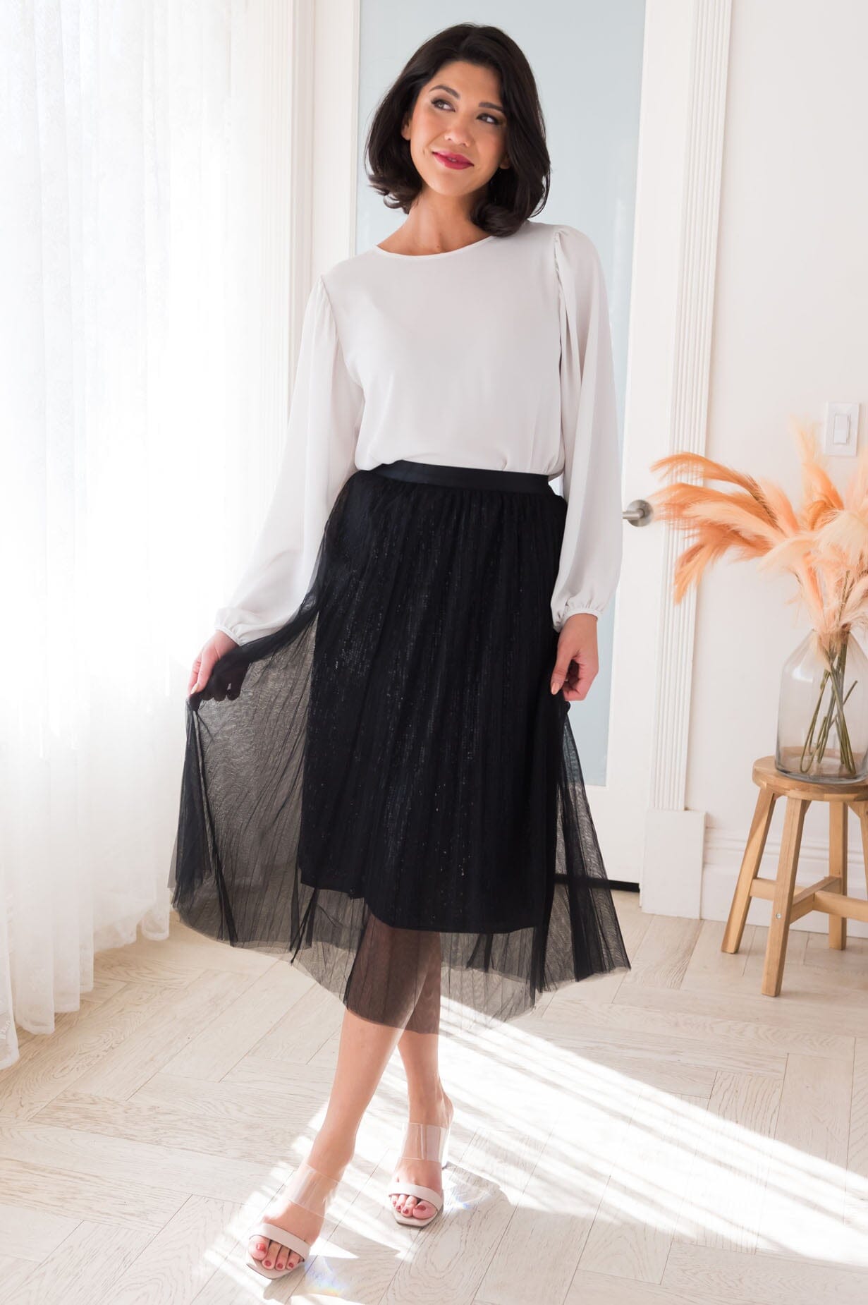 Bold & Beautiful Modest Tulle Skirt Skirts vendor-unknown