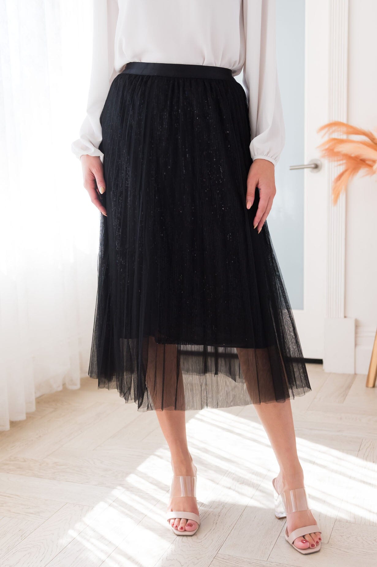 Bold & Beautiful Modest Tulle Skirt Skirts vendor-unknown