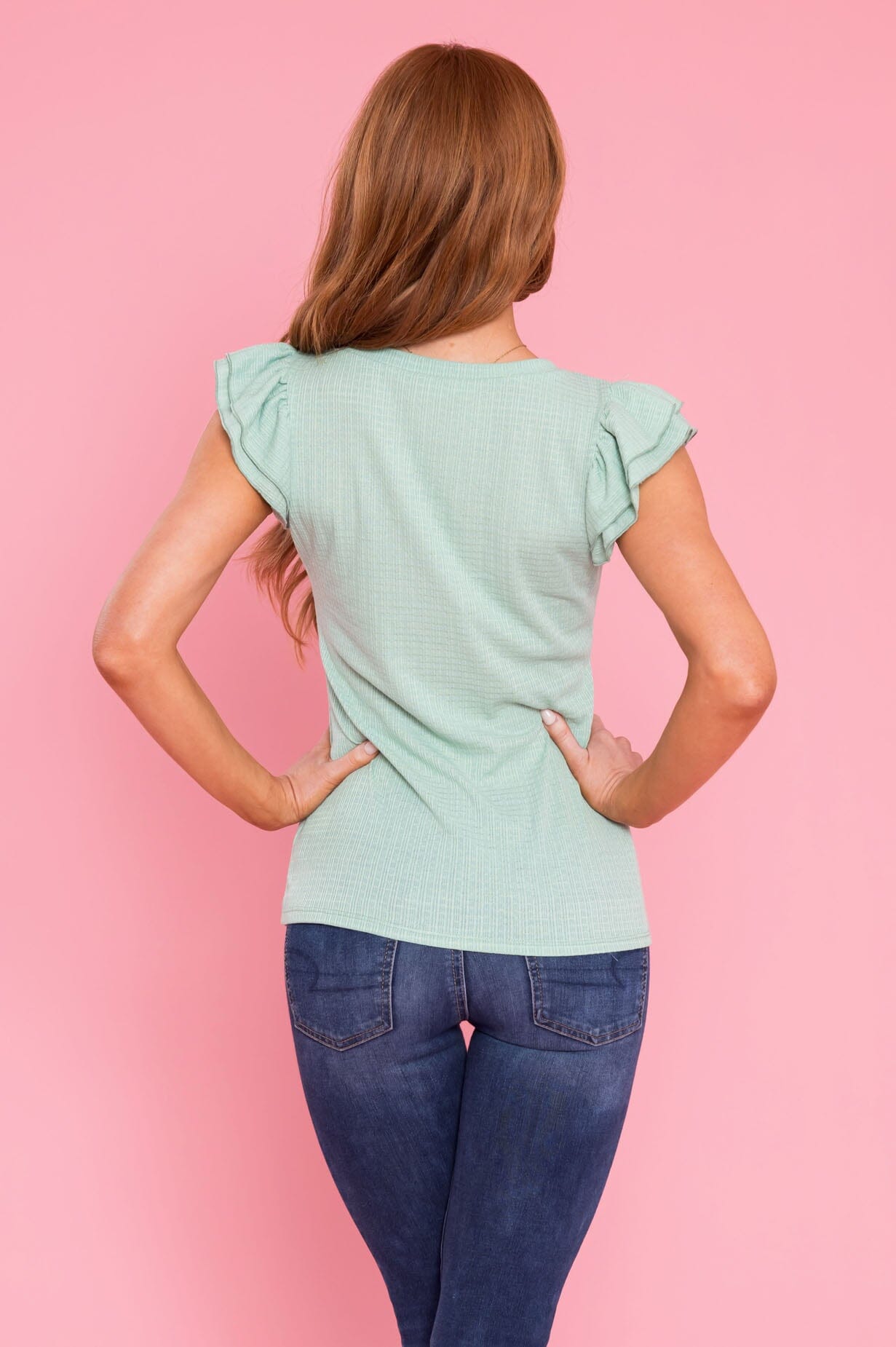 Ruffled Beauty V-Neck Blouse NeeSee's Dresses