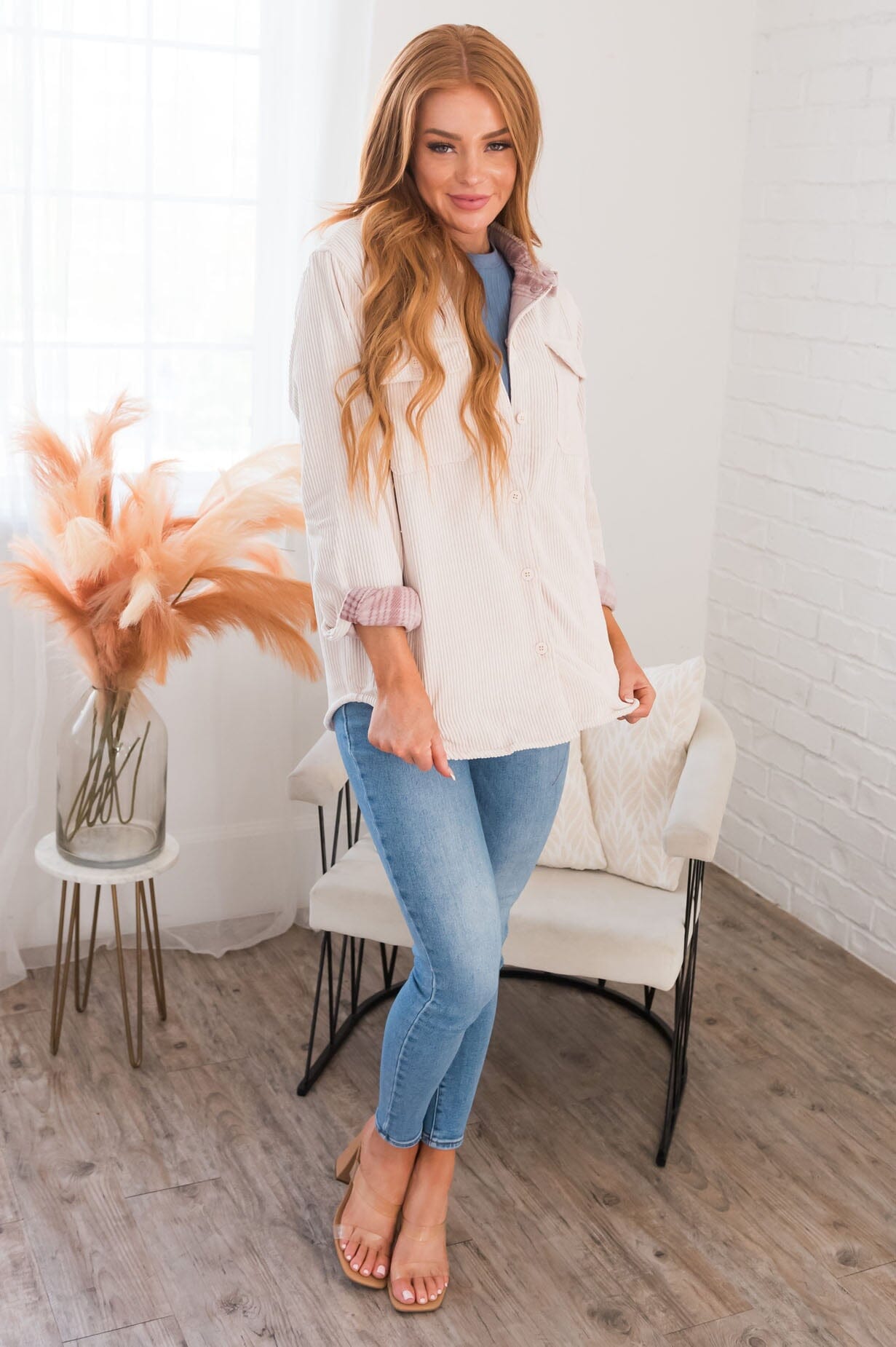 It's A Statement Modest Corduroy Jacket Modest Dresses vendor-unknown