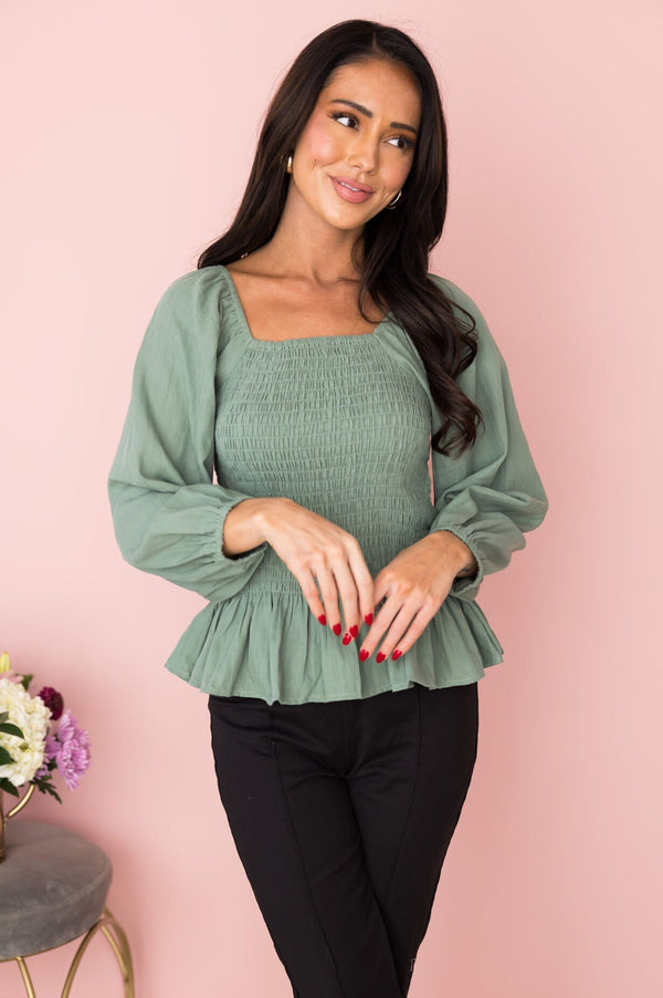 Beautiful Visions Smocked Blouse