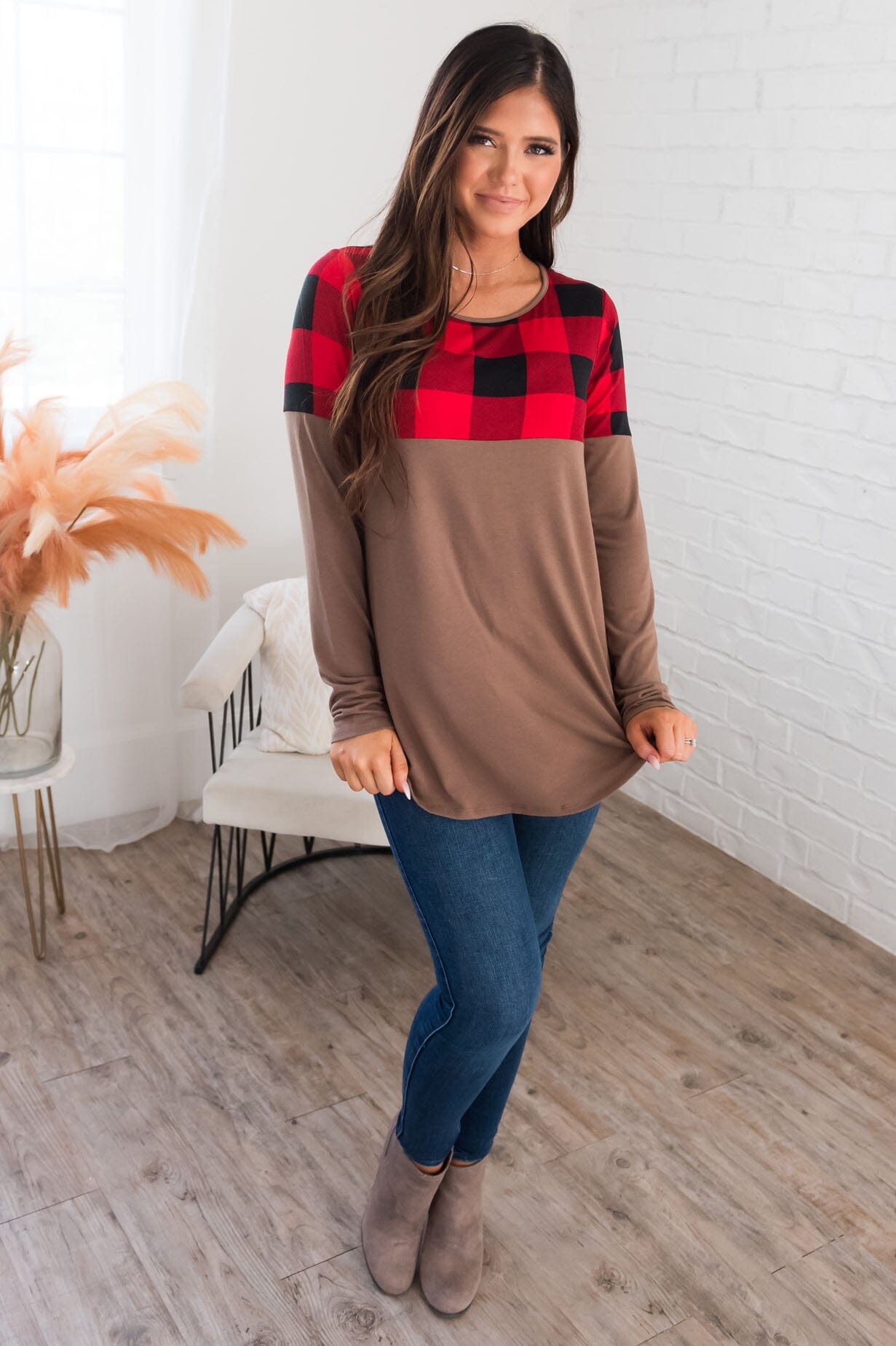 Gorgeous Views Modest Top Tops vendor-unknown