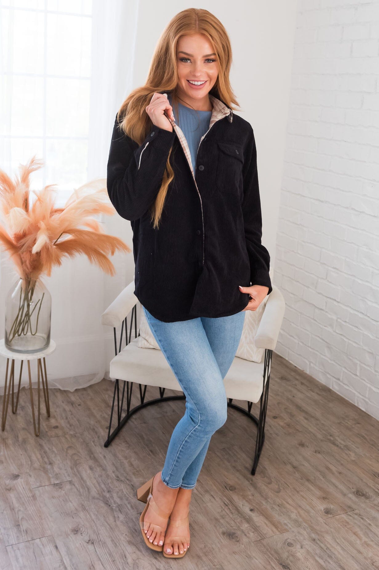 It's A Statement Modest Corduroy Jacket Modest Dresses vendor-unknown