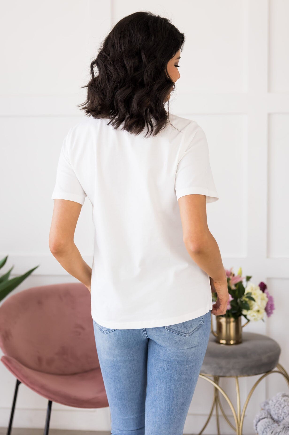 Like A Flower Tee Modest Dresses vendor-unknown