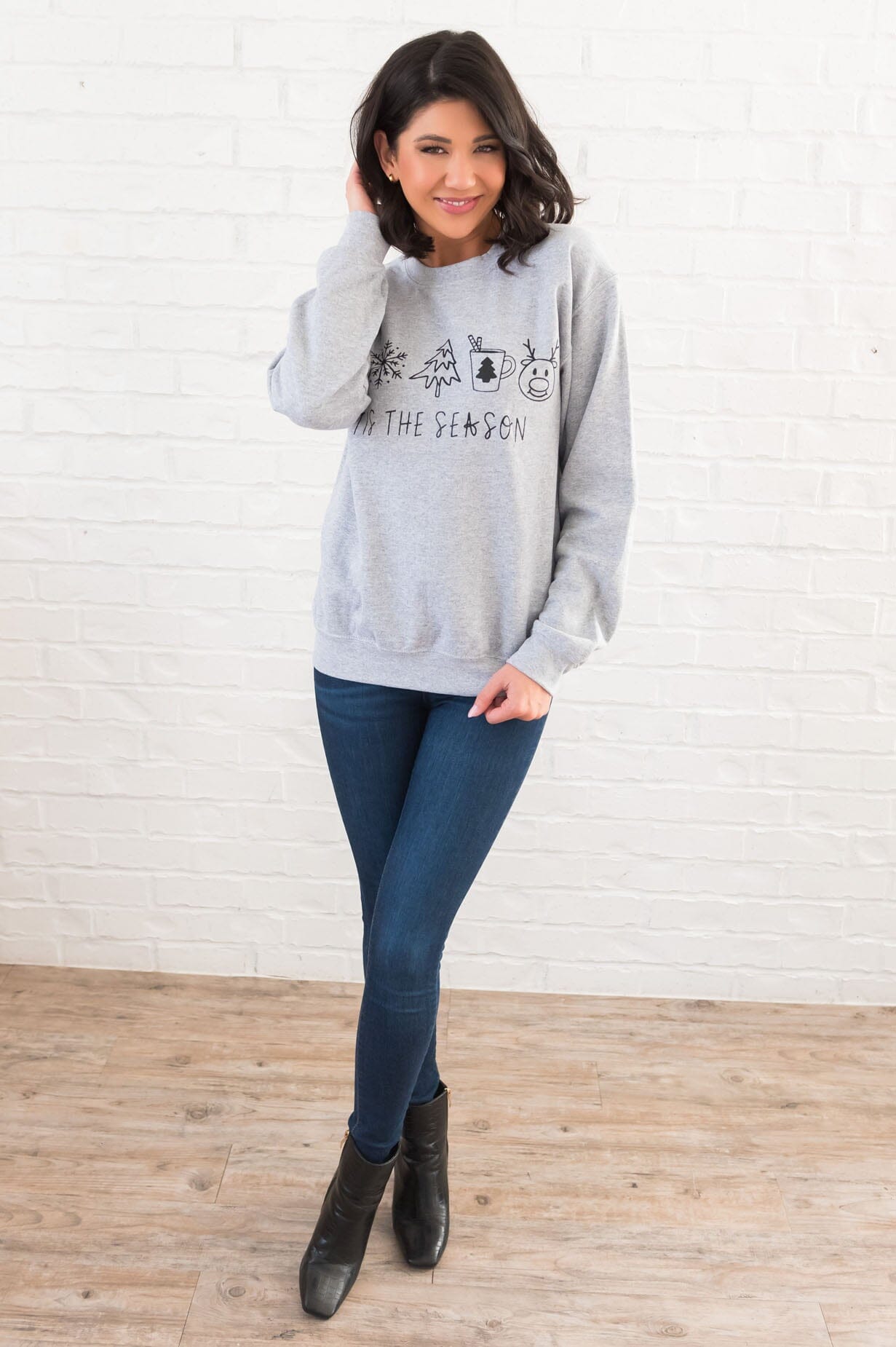 Tis The Season Modest Sweatshirt Modest Dresses vendor-unknown