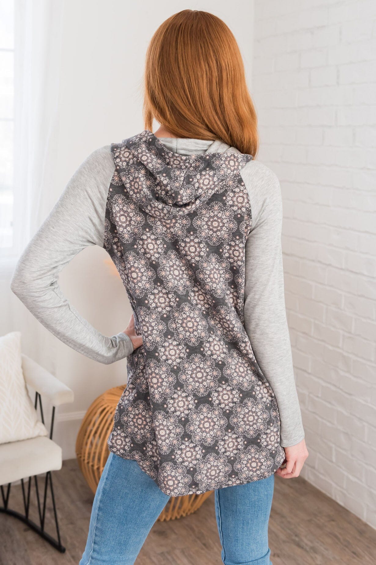 Searching For You Modest Lightweight Hoodie Tops vendor-unknown