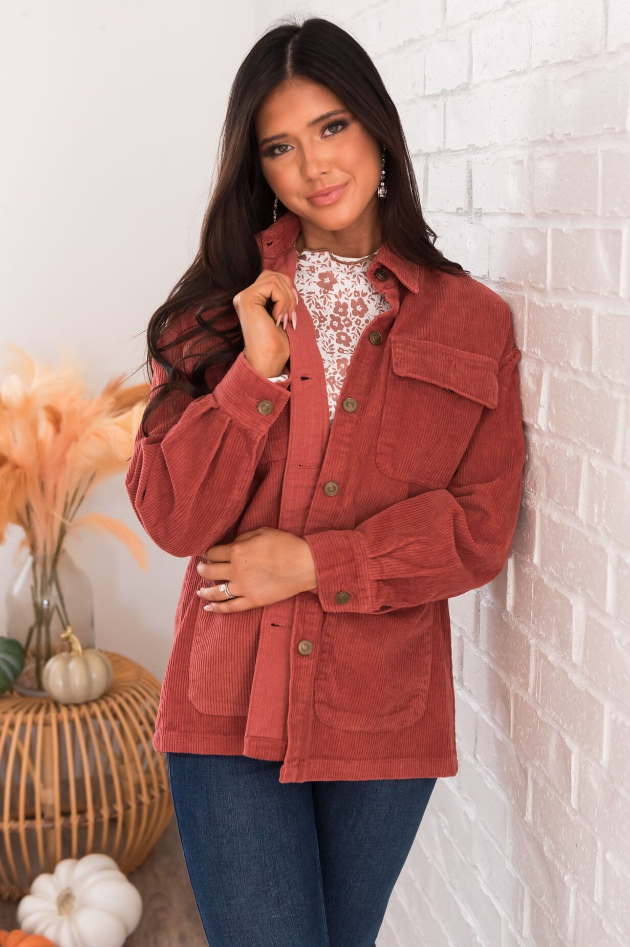 Prepared For Anything Modest Shacket Modest Dresses vendor-unknown