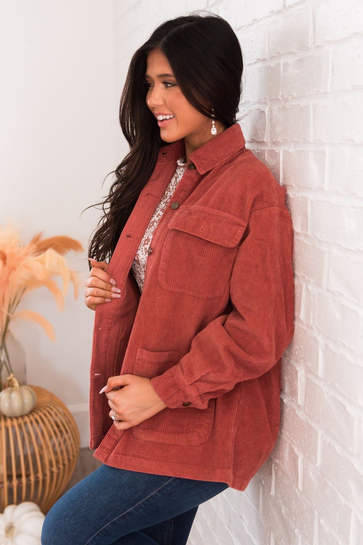 Prepared For Anything Modest Shacket Modest Dresses vendor-unknown