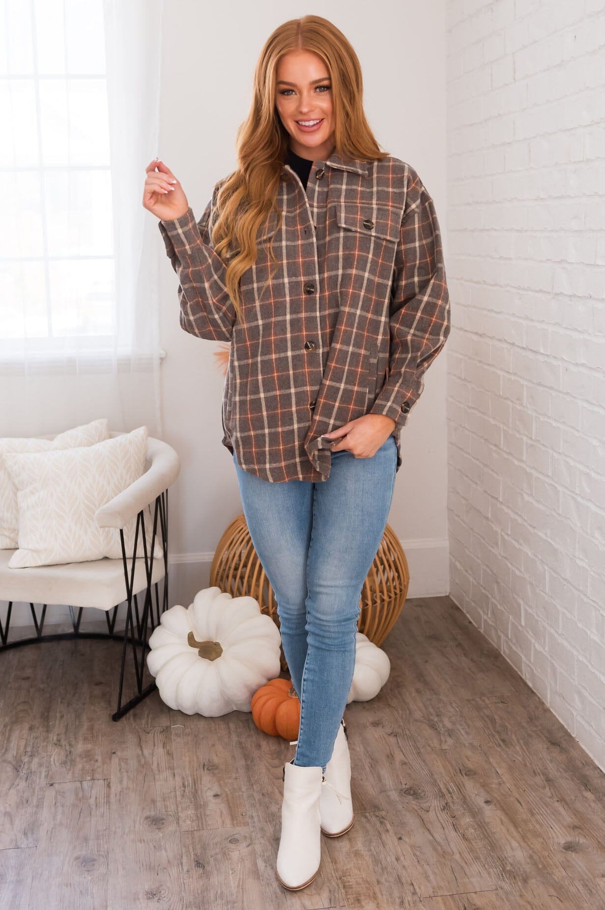 Forever Cozy Modest Plaid Jacket Modest Dresses vendor-unknown