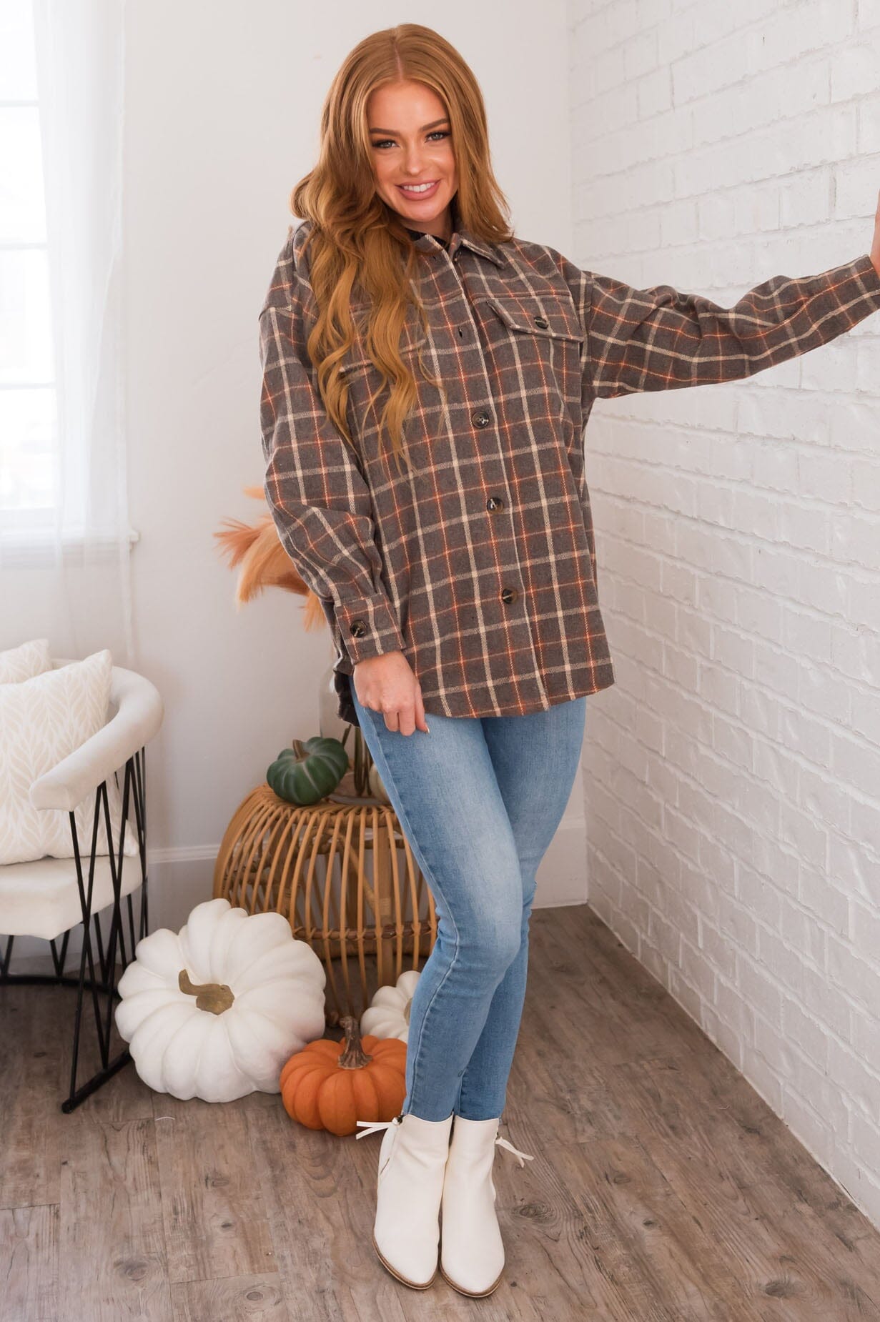 Forever Cozy Modest Plaid Jacket Modest Dresses vendor-unknown