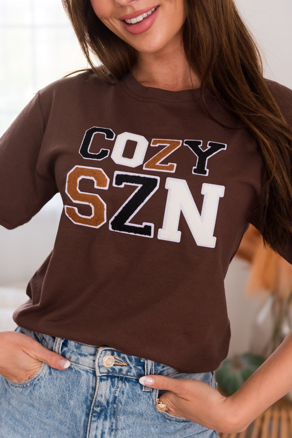 Cozy SZN Modest Patch Tee Modest Dresses vendor-unknown