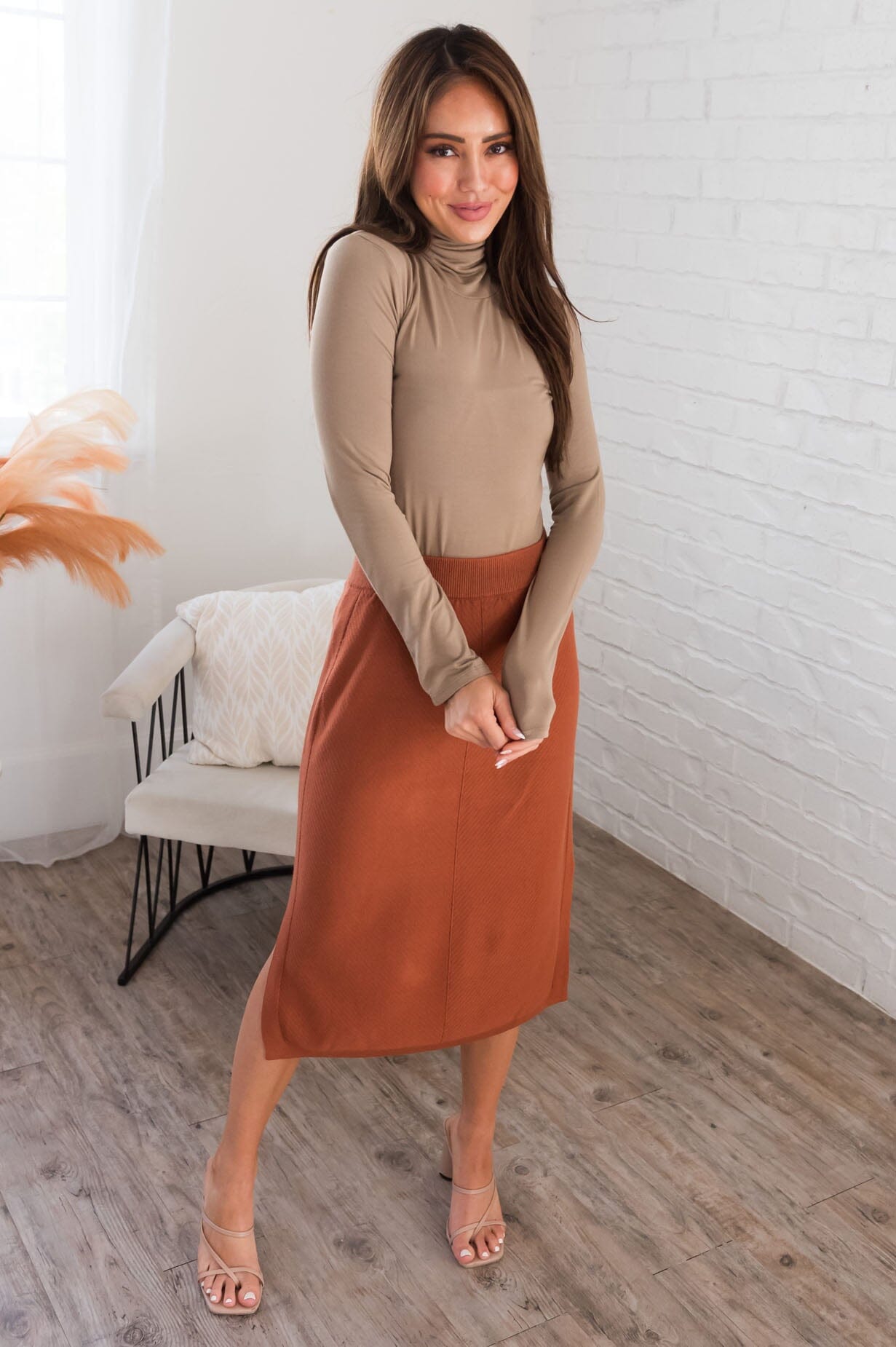 Very Luxe Modest Mock Neck Top NeeSee's Dresses