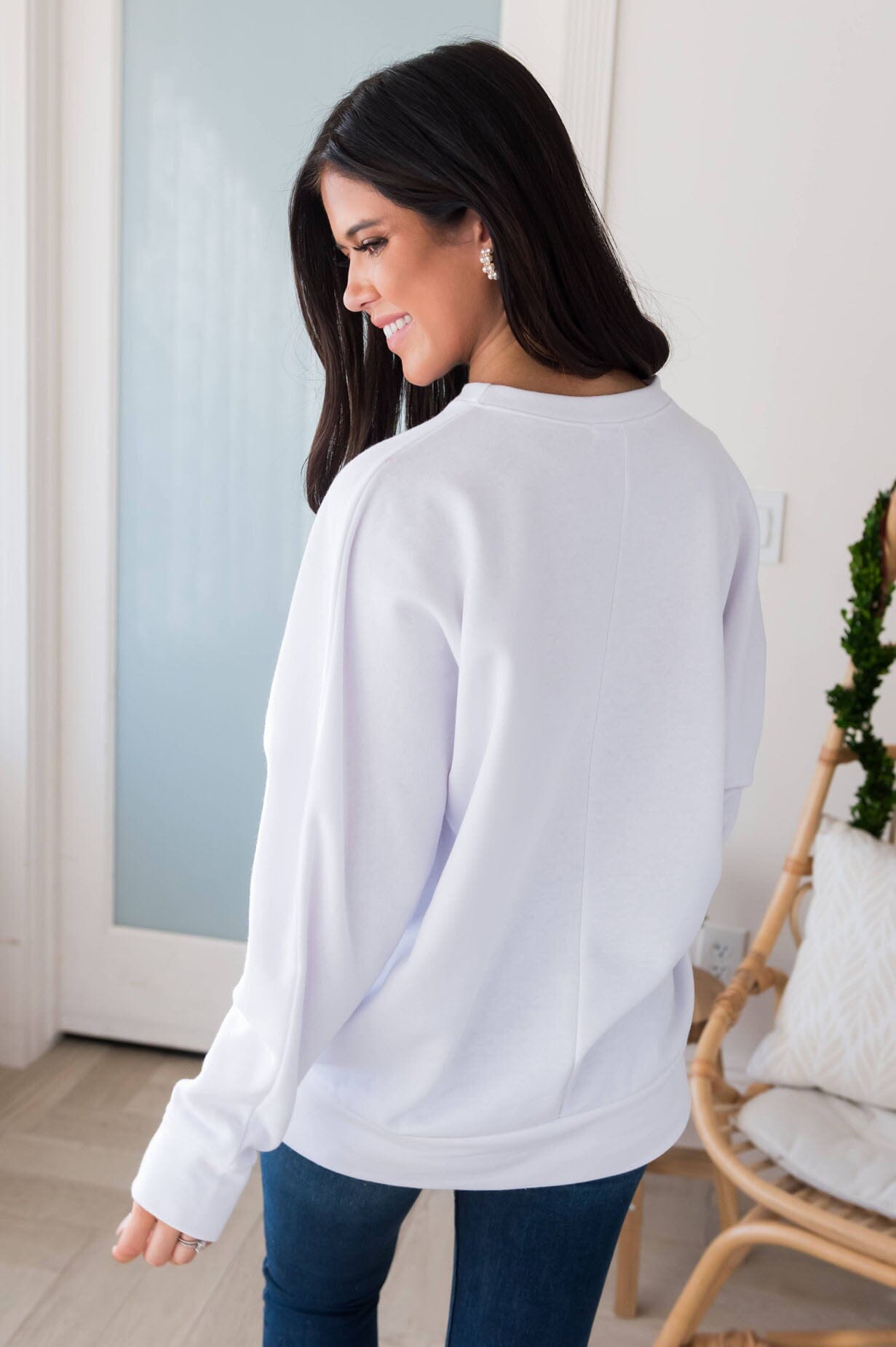 Here For It Modest Sweatshirt Tops vendor-unknown