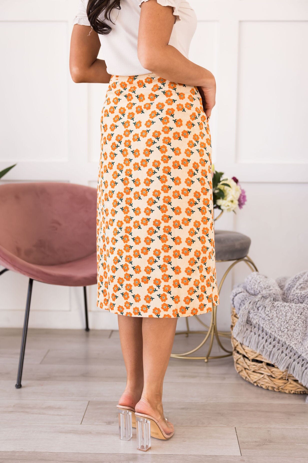 Bright Days Corduroy Skirt Modest Dresses vendor-unknown