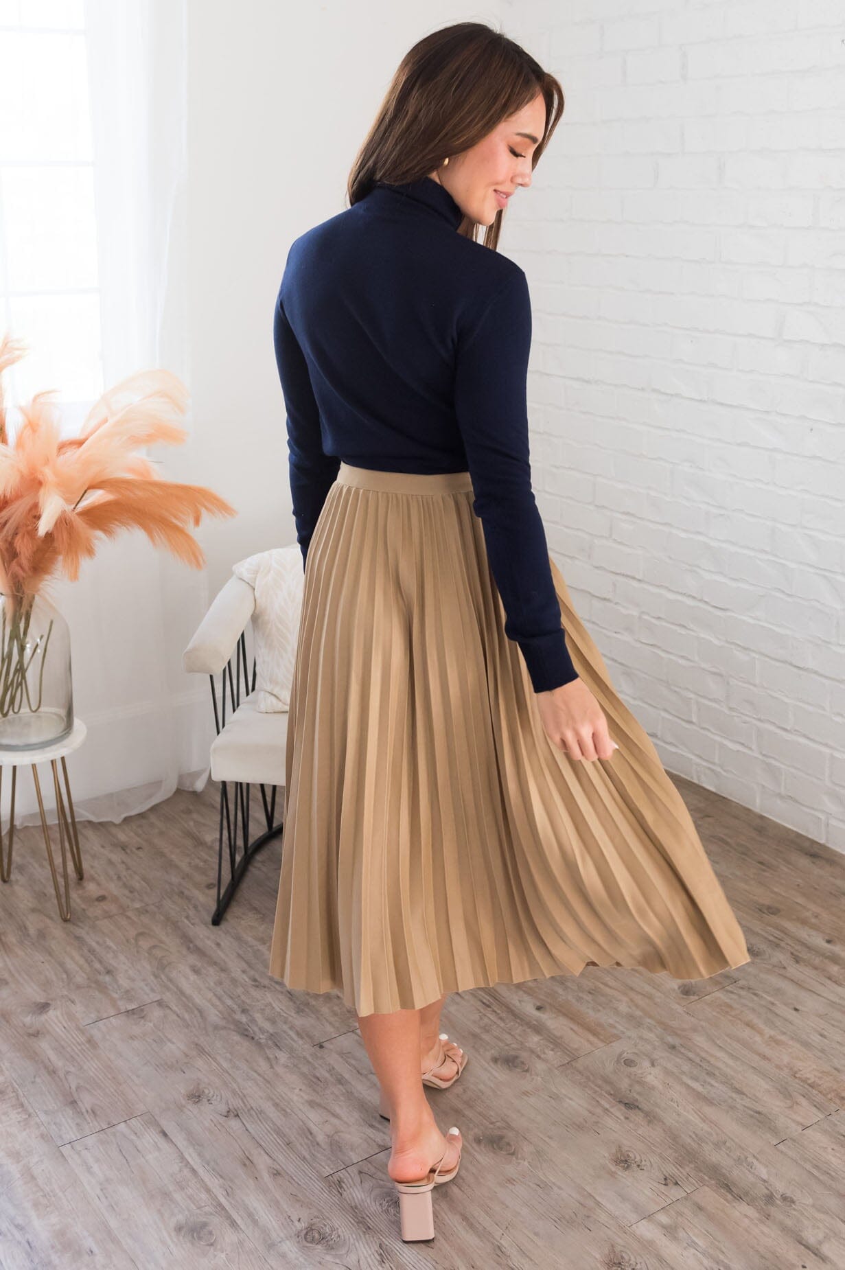Searching For You Modest Pleat Skirt Skirts vendor-unknown