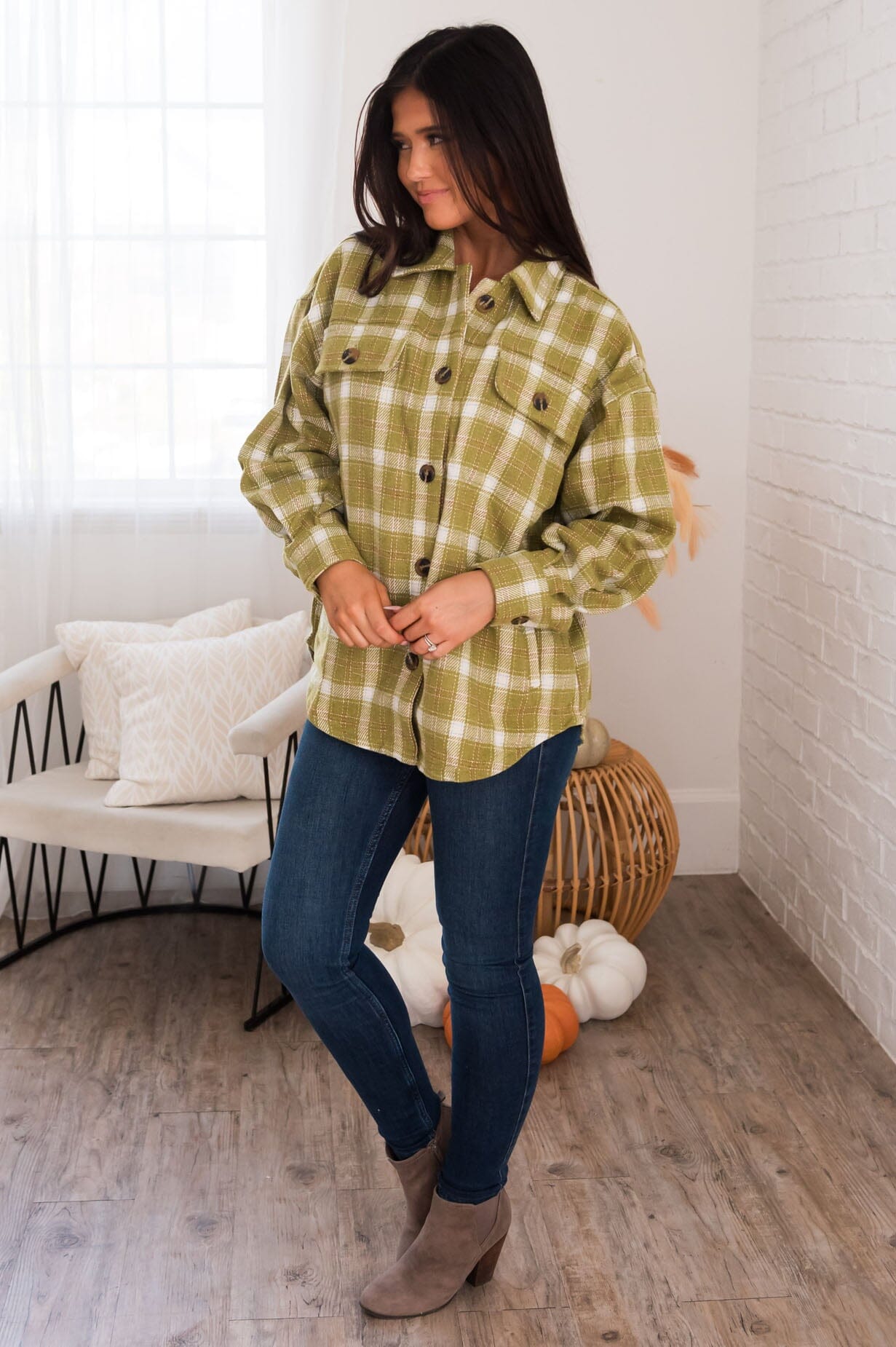 Forever Cozy Modest Plaid Jacket Modest Dresses vendor-unknown