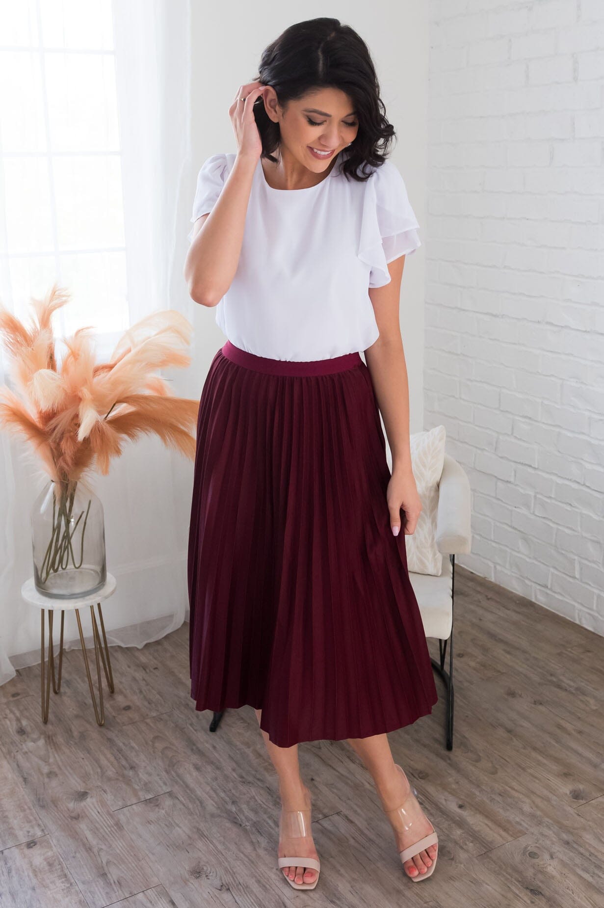 A Perfect Dream Modest Chiffon Top Tops vendor-unknown