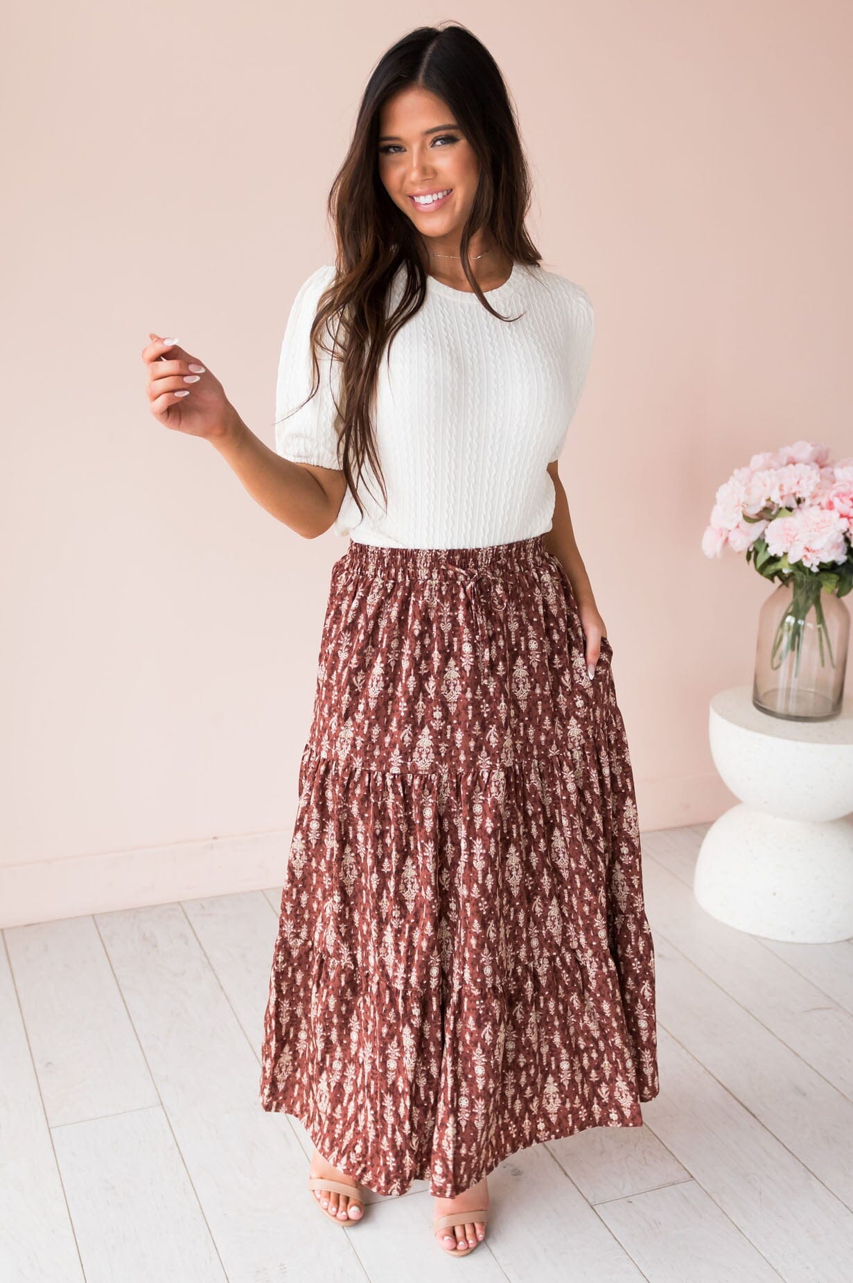 Sunny Days Modest Maxi Skirt Modest Dresses vendor-unknown