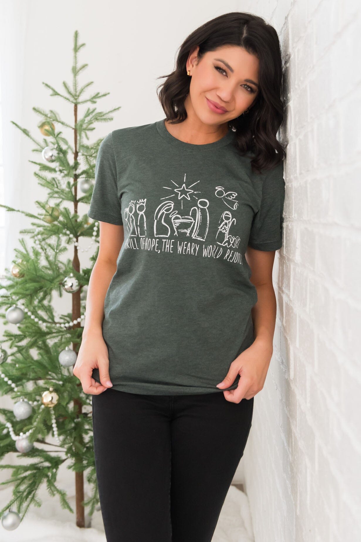 The World Rejoices Modest Graphic Tee Modest Dresses vendor-unknown