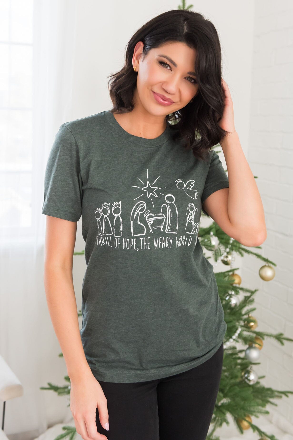 The World Rejoices Modest Graphic Tee Modest Dresses vendor-unknown