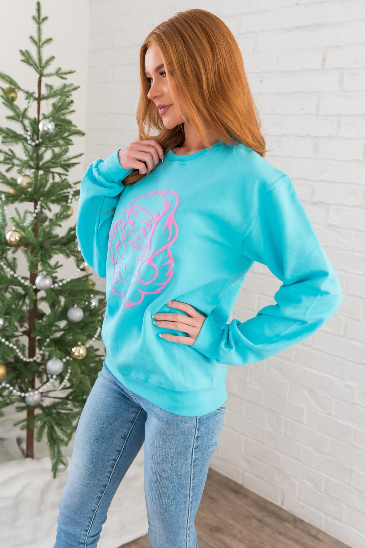 Hello Santa Modest Sweatshirt Modest Dresses vendor-unknown