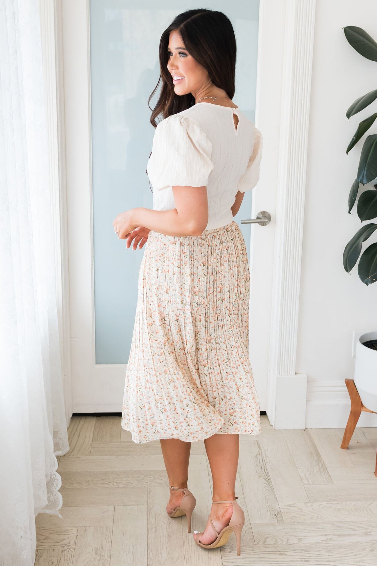 Always Blooming Modest Pleat Skirt Modest Dresses vendor-unknown