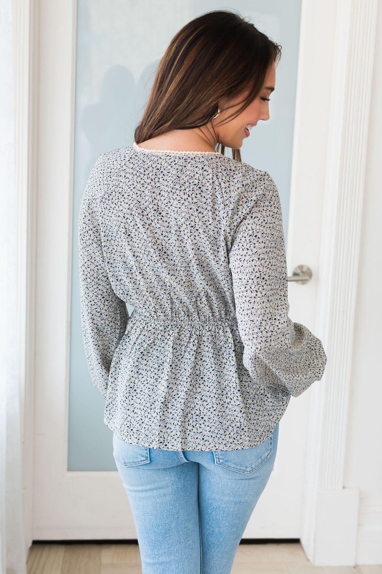 Time To Blossom Modest Blouse Tops vendor-unknown