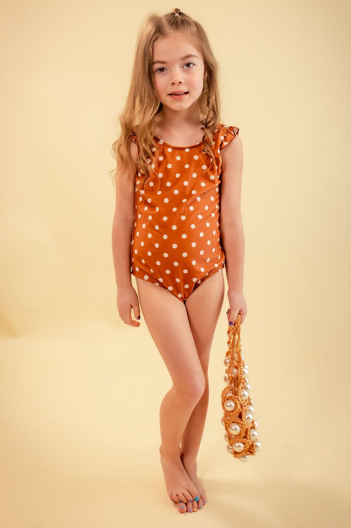 Little Vintage Polka Dot One Piece Modest Dresses vendor-unknown