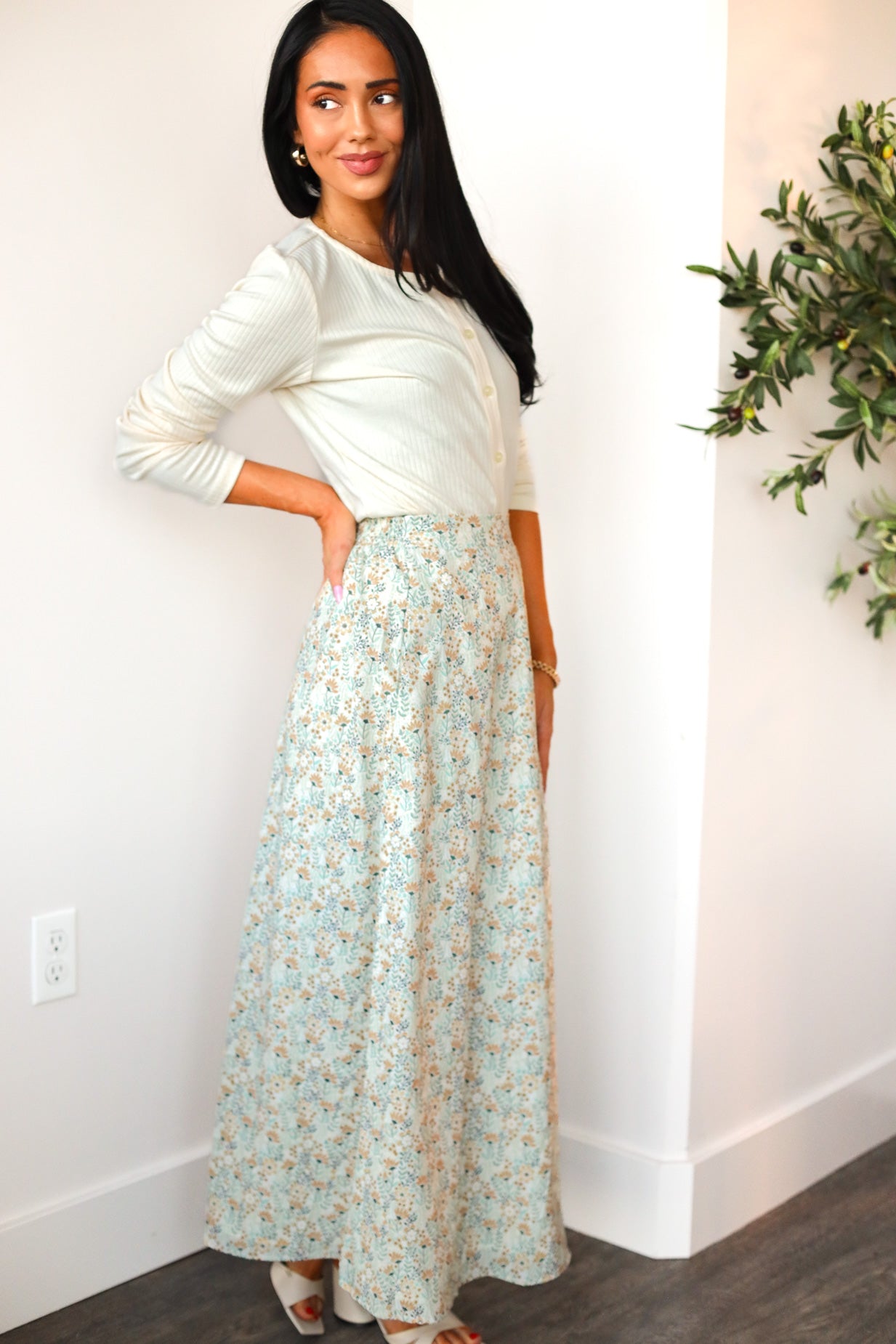 Classy Maxi Slip Skirt