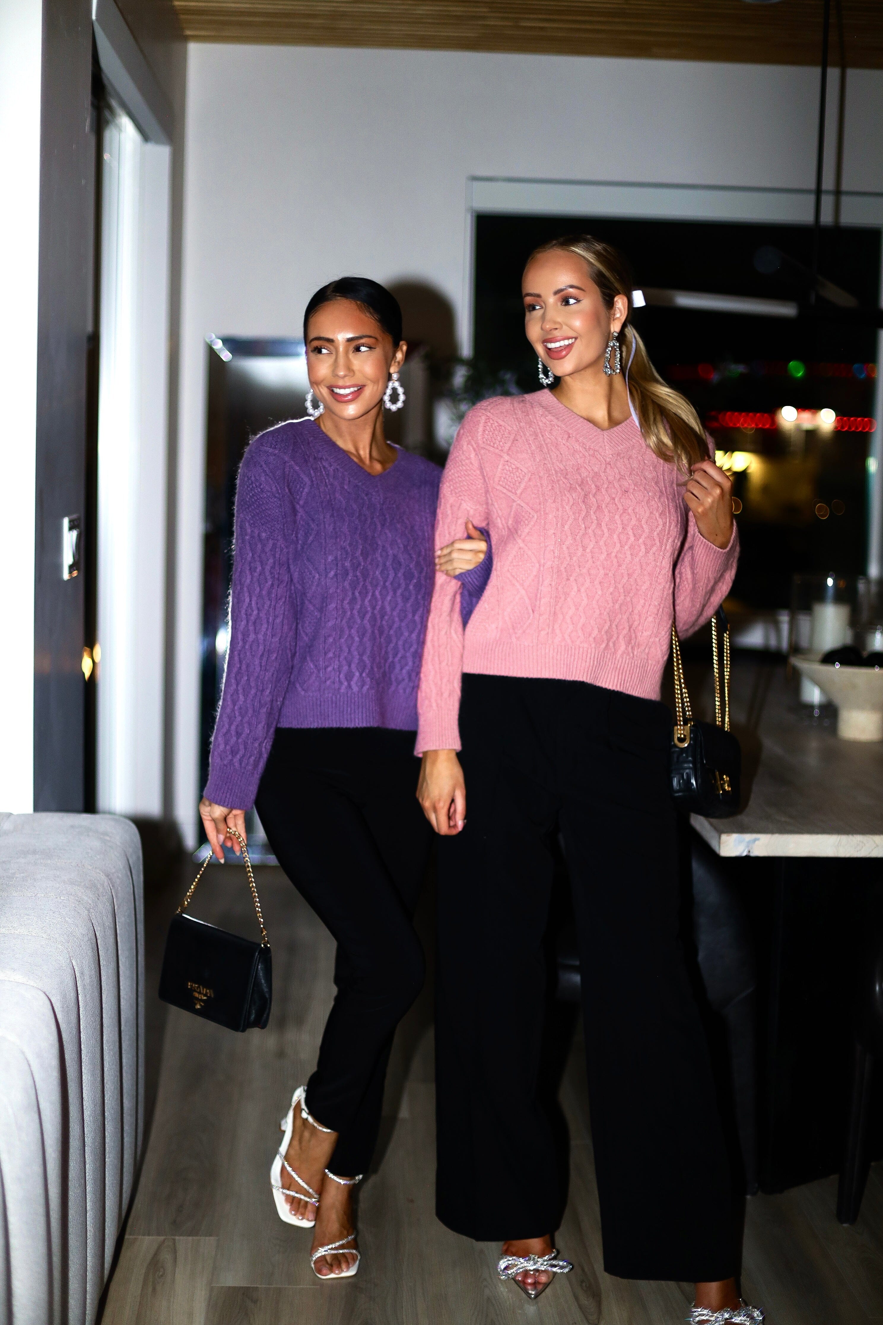 Couldn't Be Sweeter Cable Knit Sweater Modest Dresses vendor-unknown