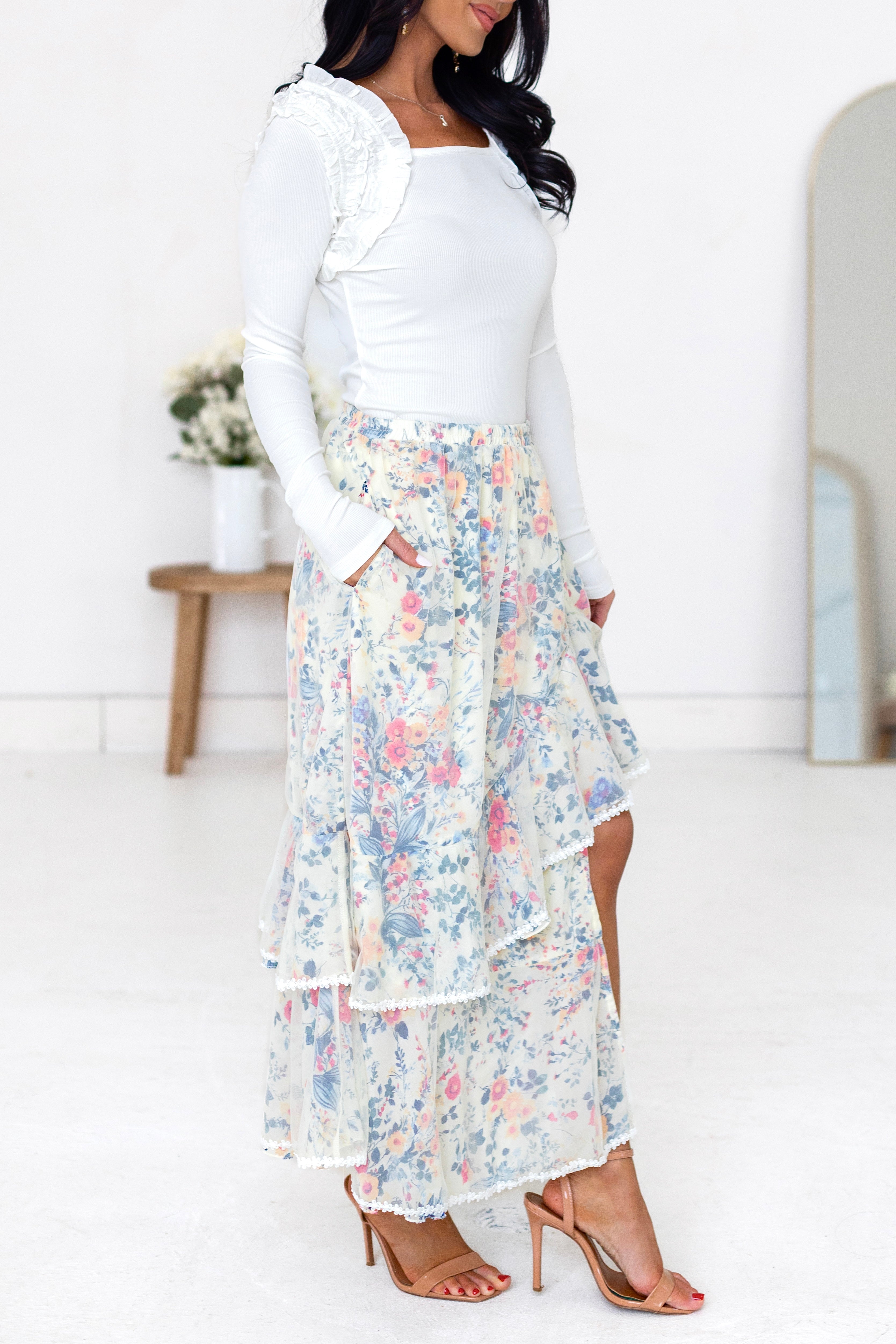 Expression Of Love Ruffle Skirt