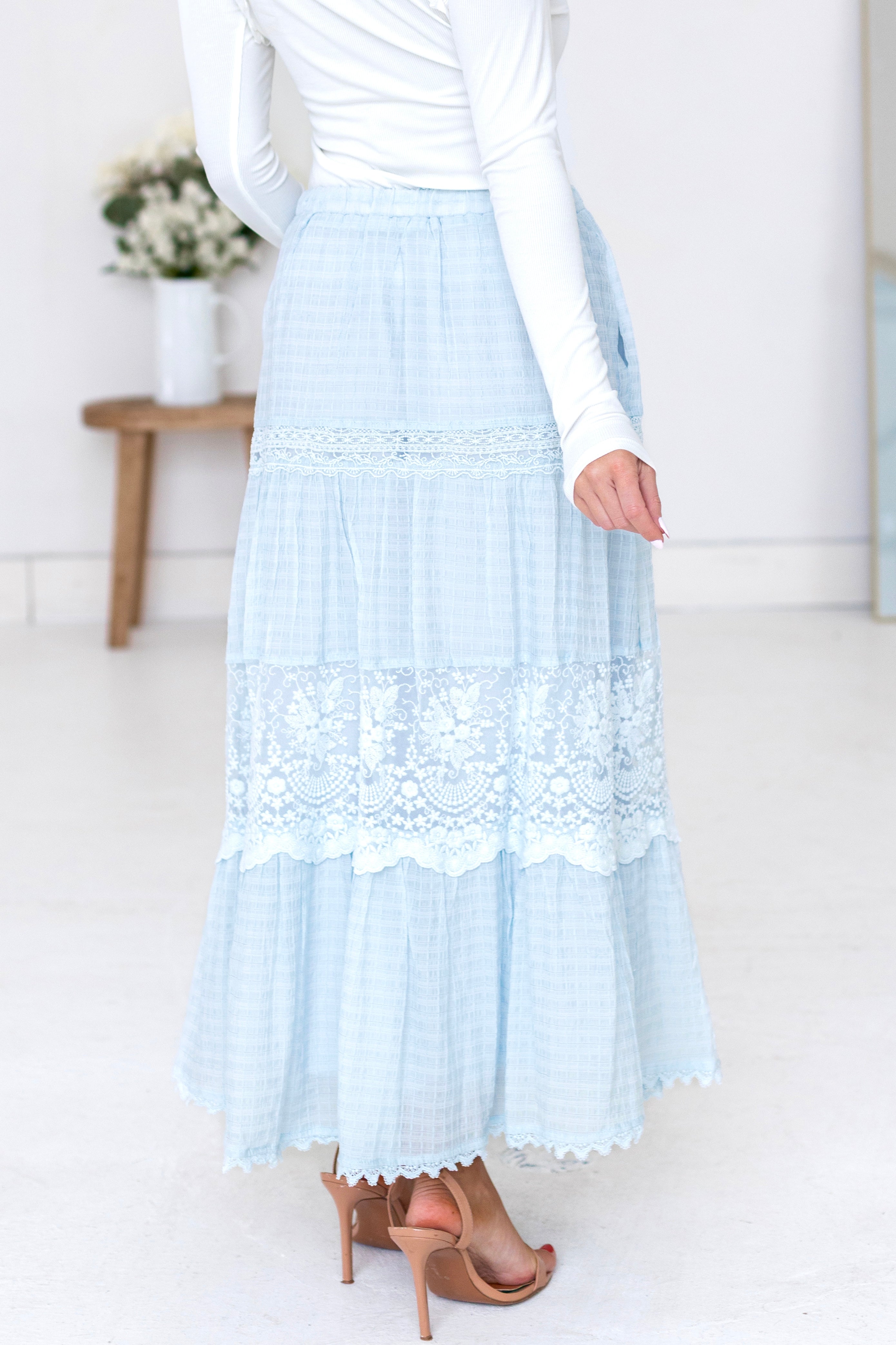 Layered In Lace Maxi Skirt