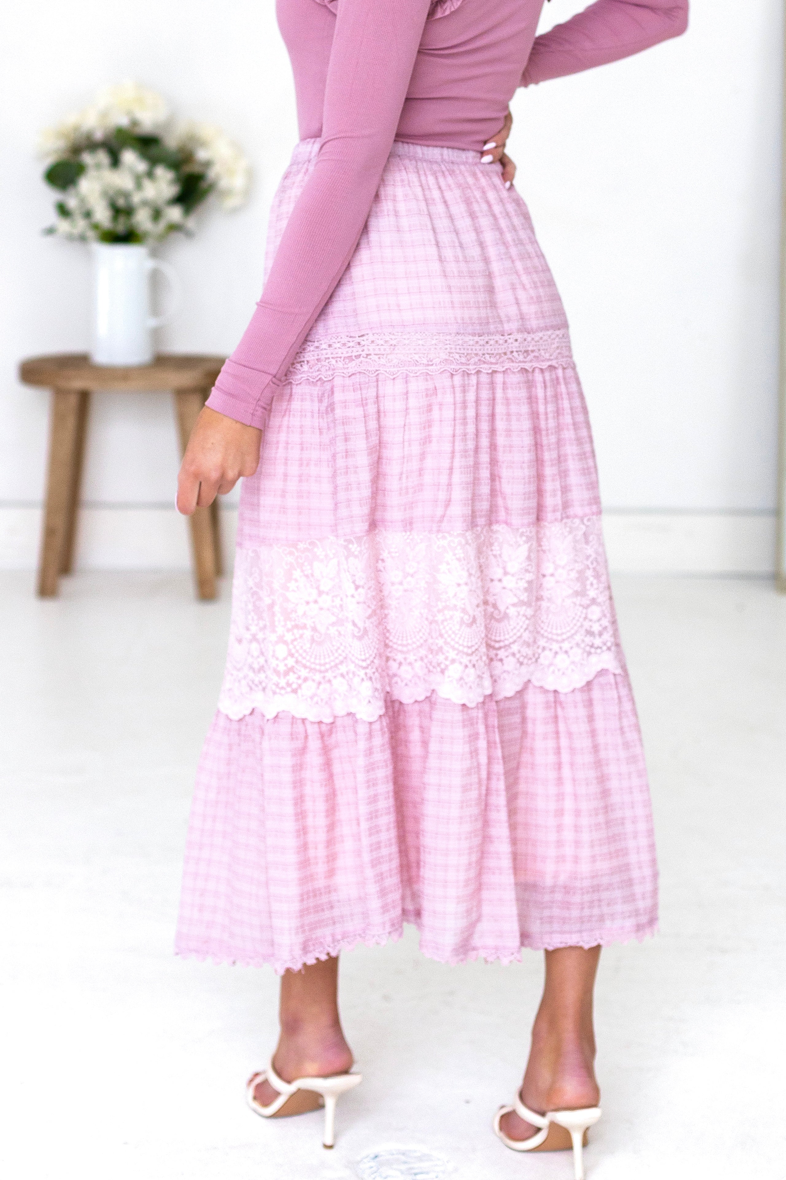 Layered In Lace Maxi Skirt