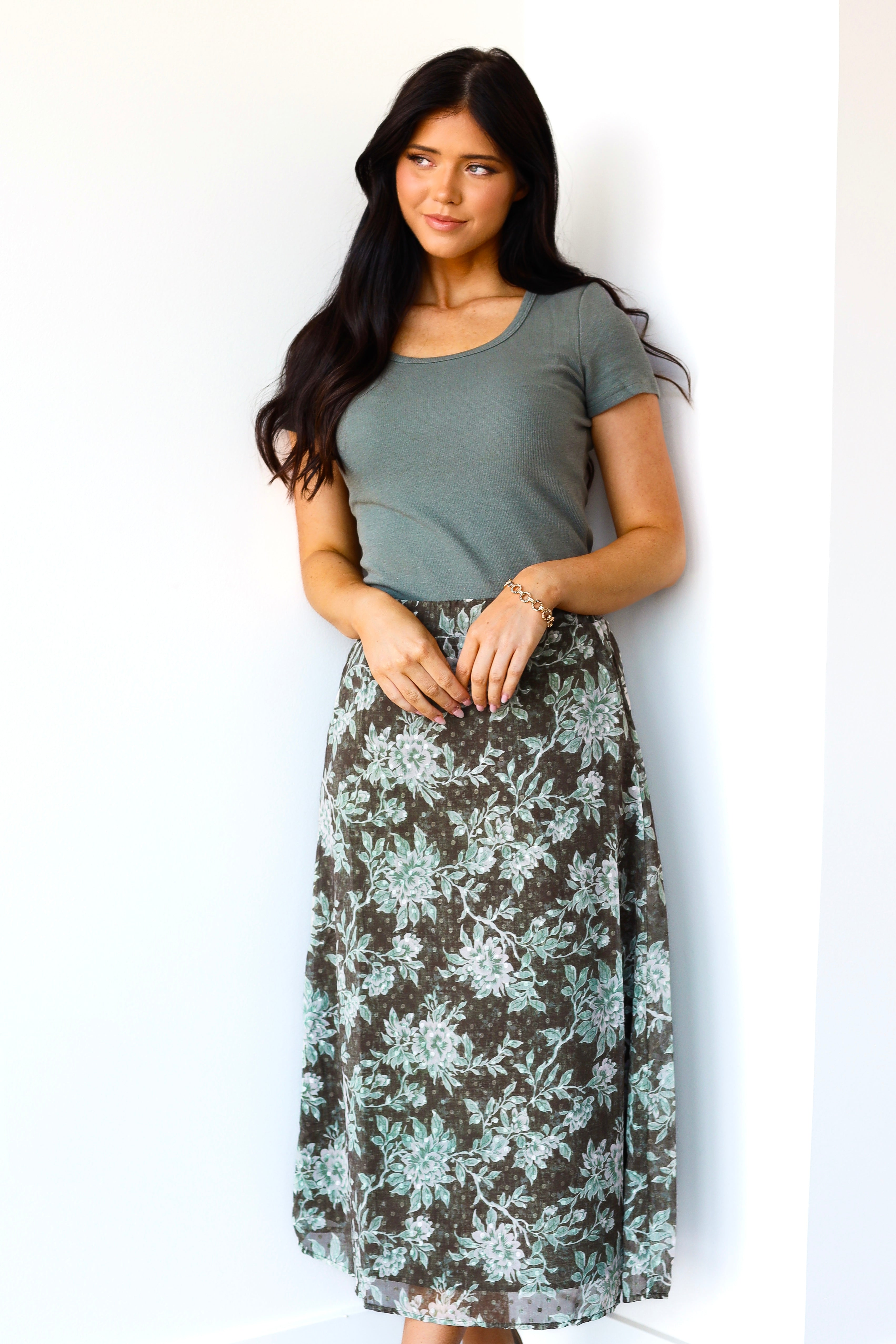 Ribbed Sweater Scoop Tee