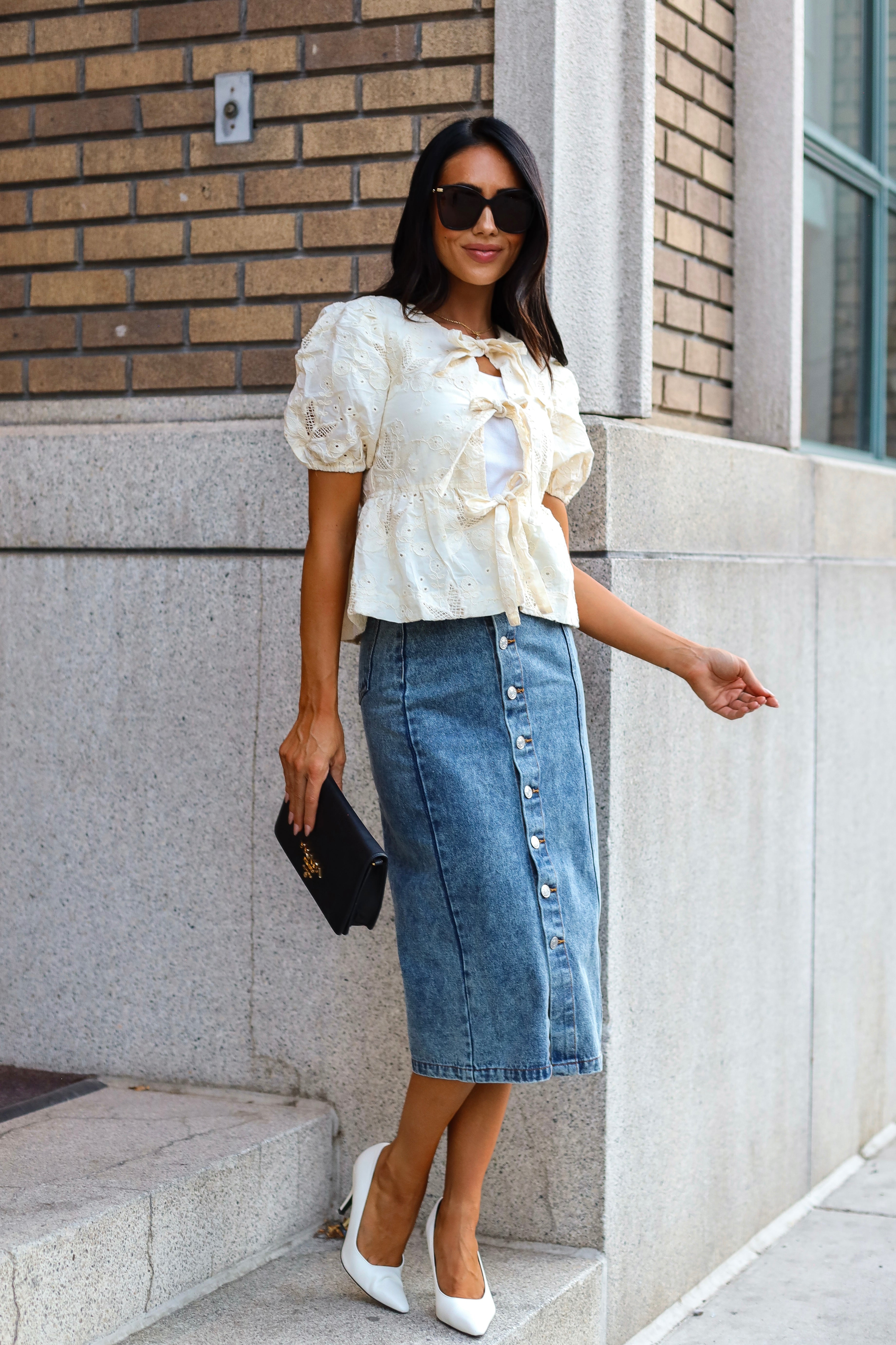 Simply Love Tie Front Blouse