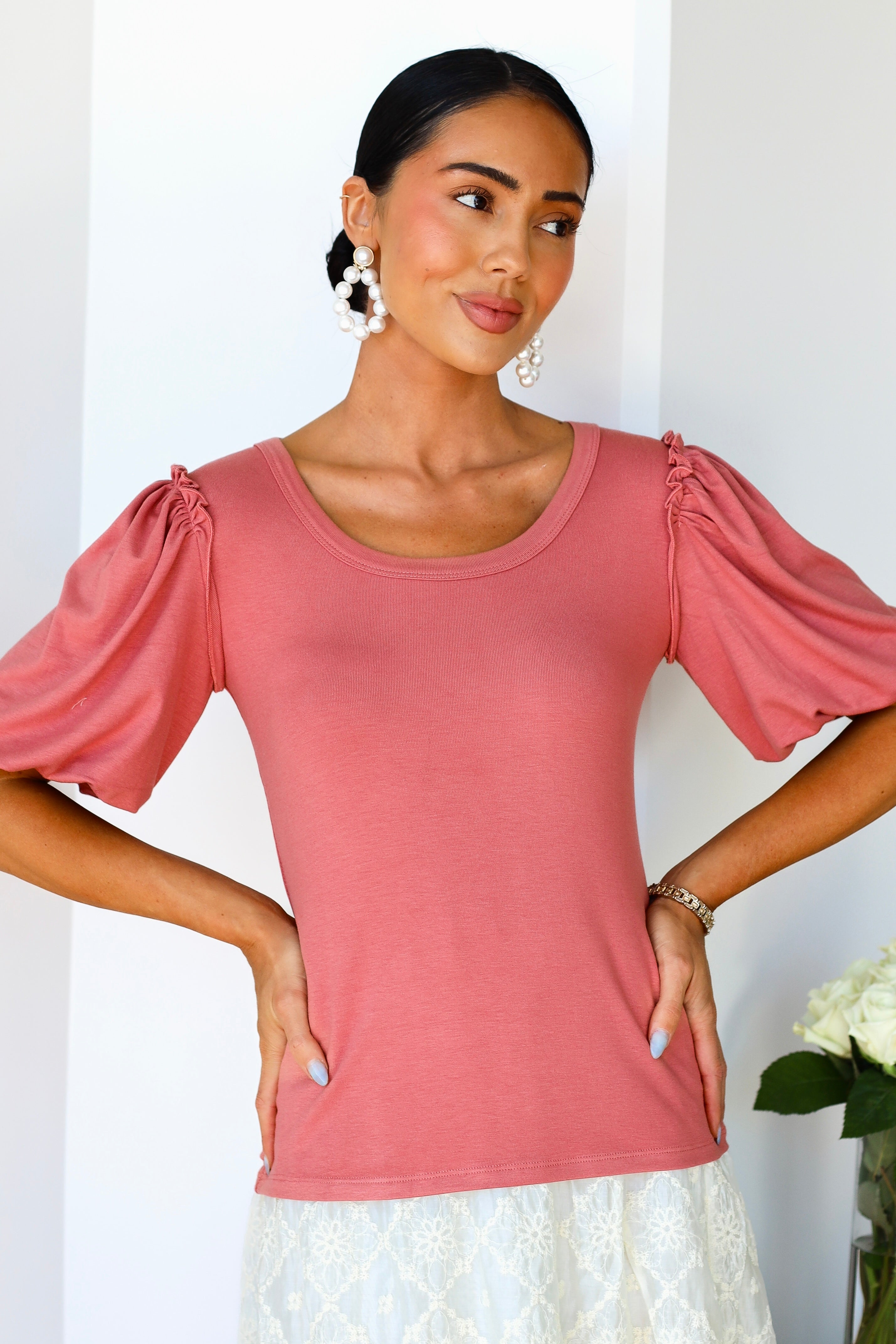 Bubble Sleeve Blouse