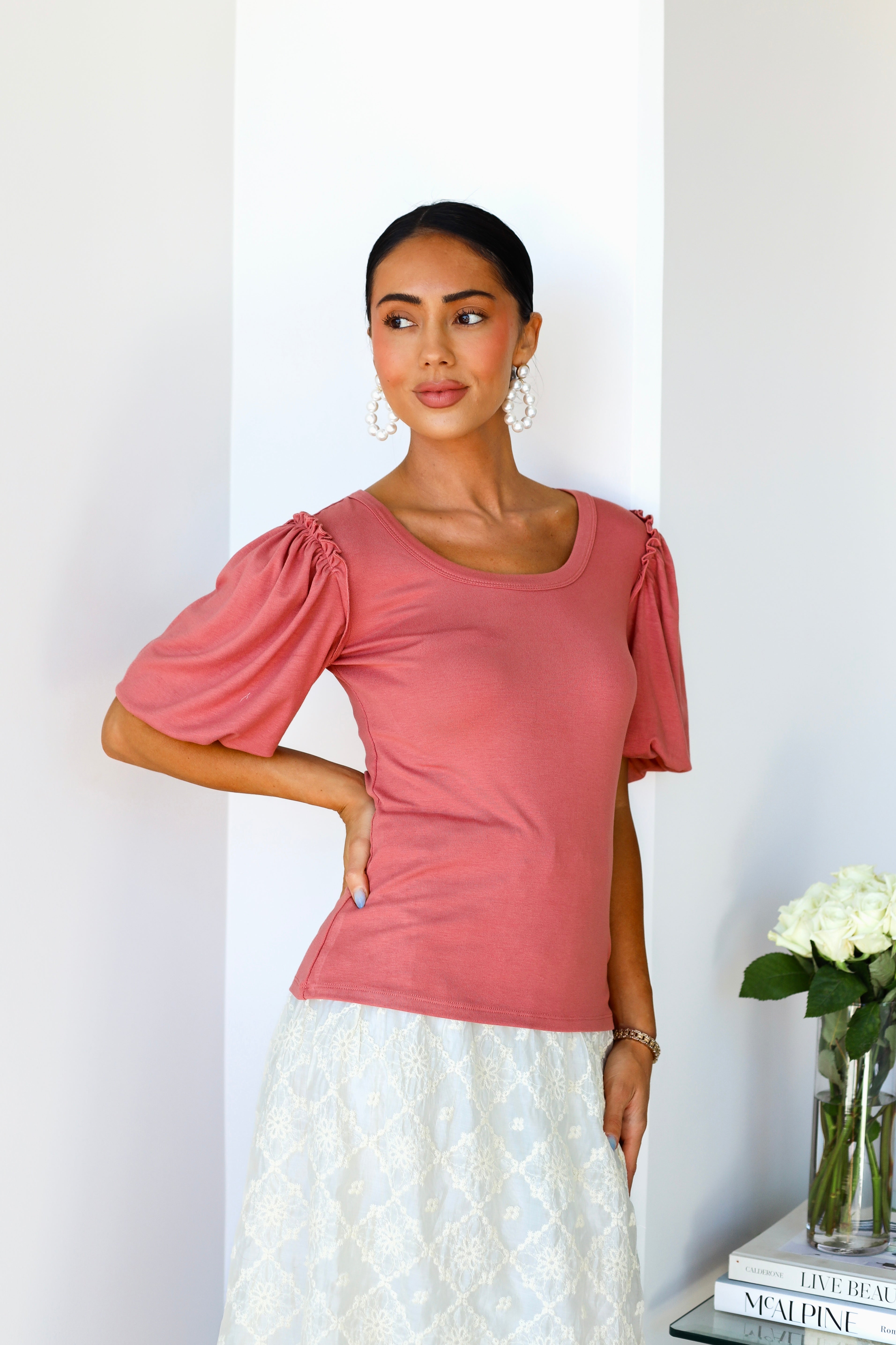 Bubble Sleeve Blouse