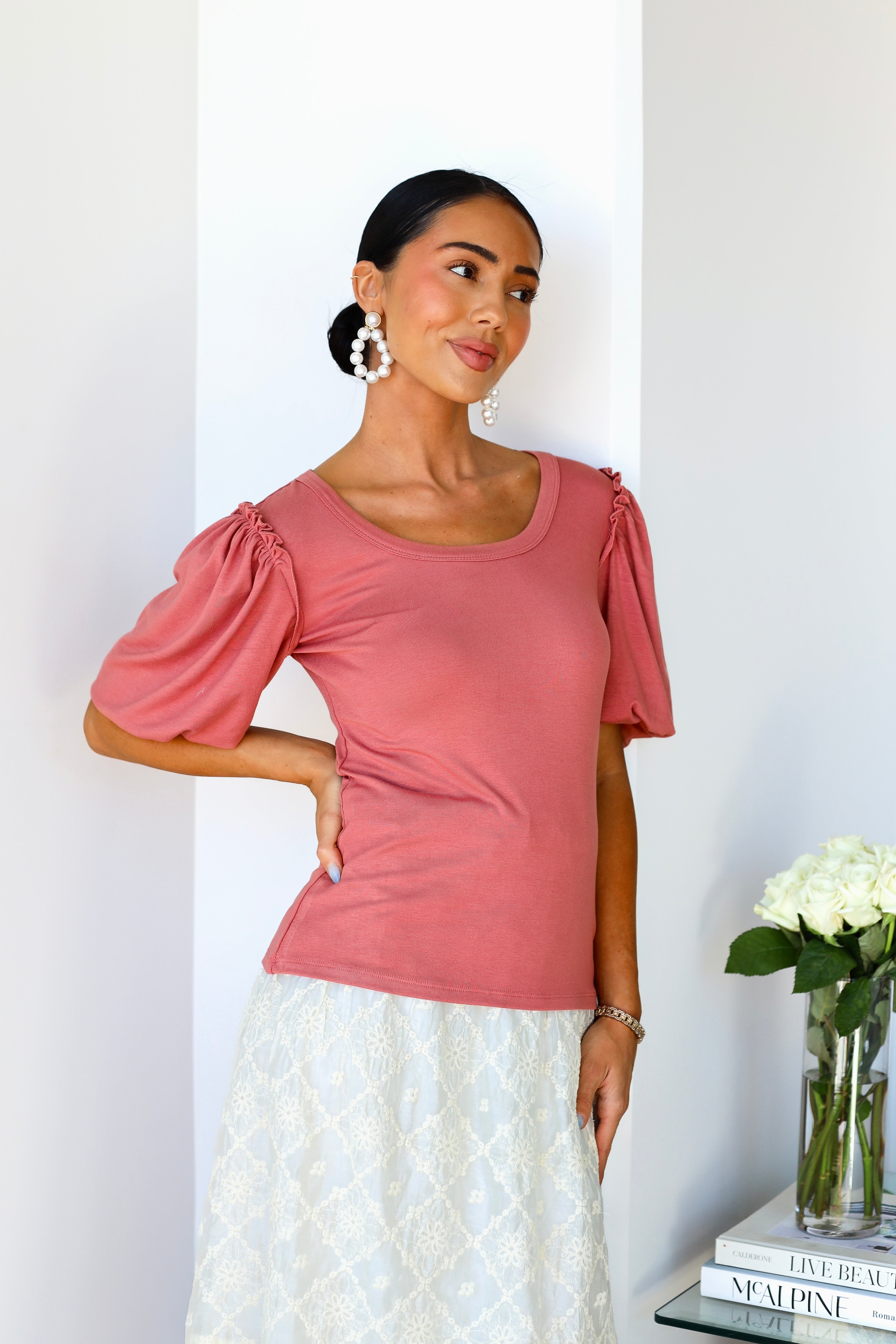 Bubble Sleeve Blouse