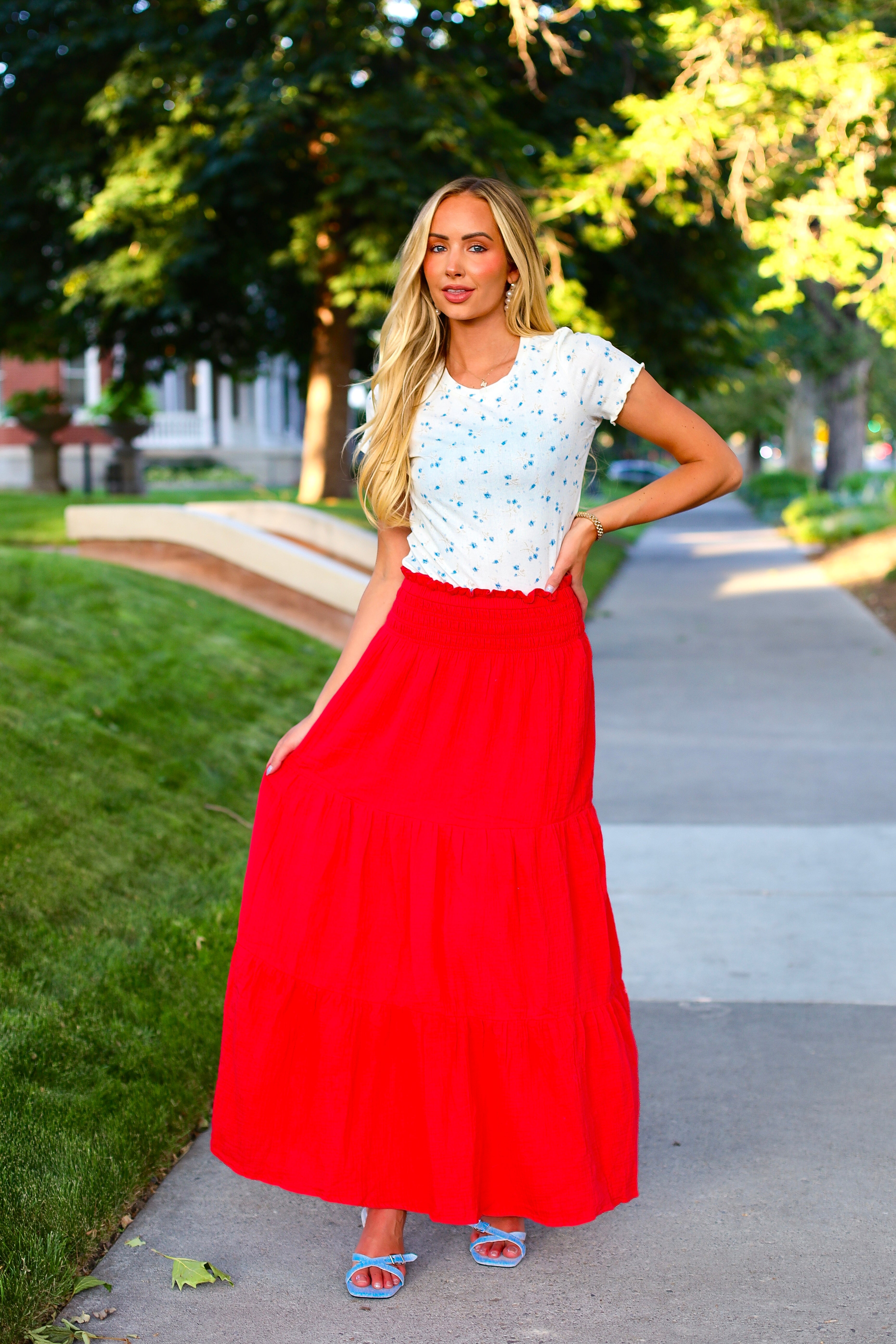 Met My Match Gauze Maxi Skirt