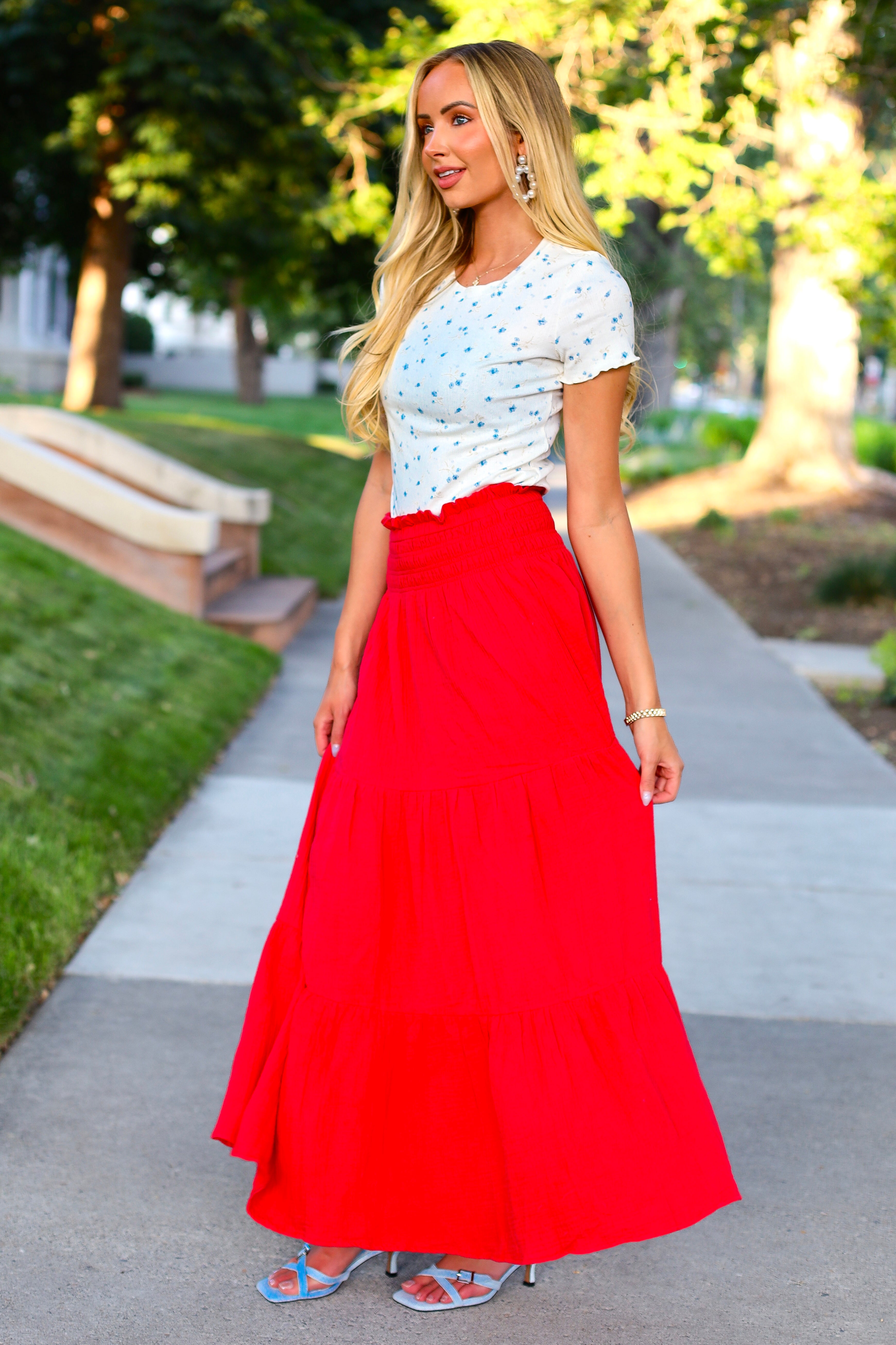 Met My Match Gauze Maxi Skirt