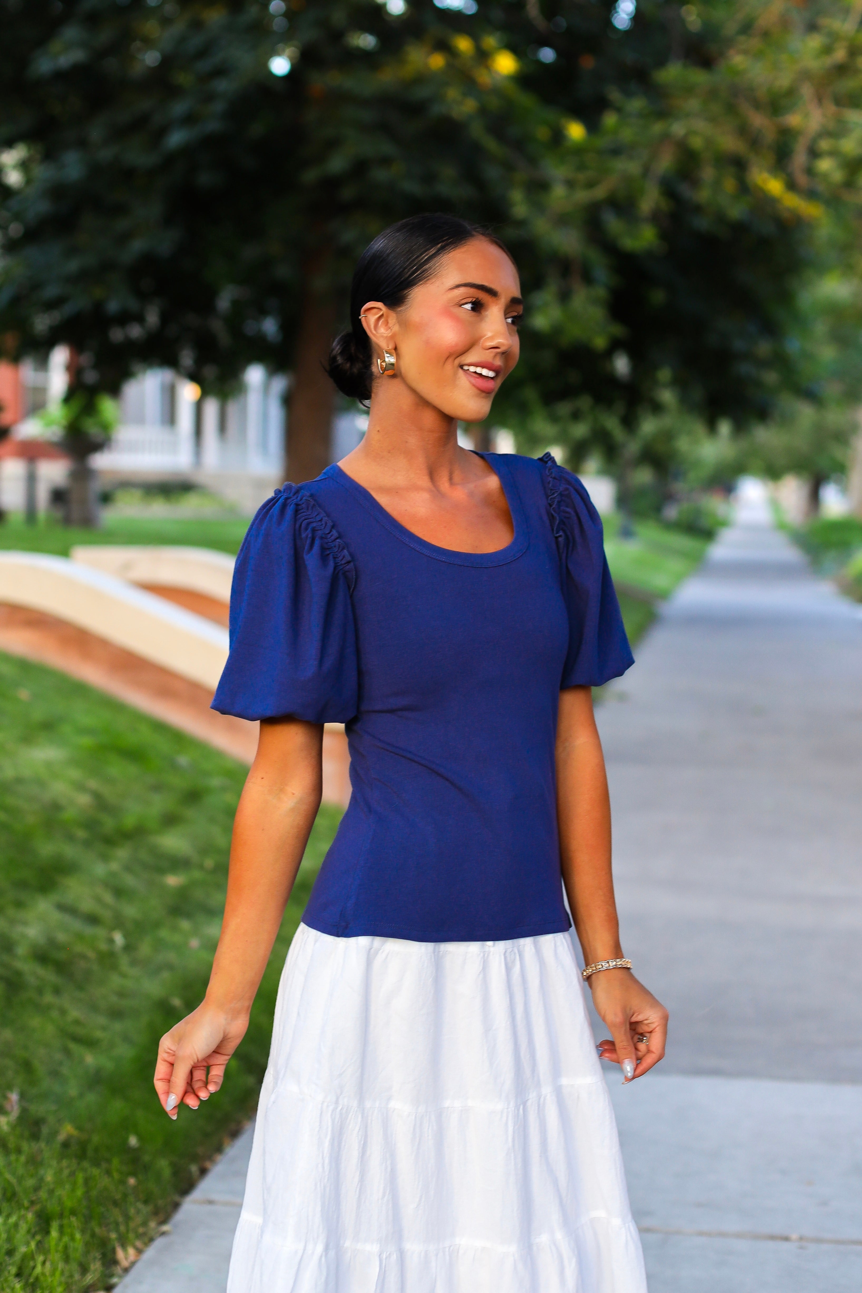 Bubble Sleeve Blouse