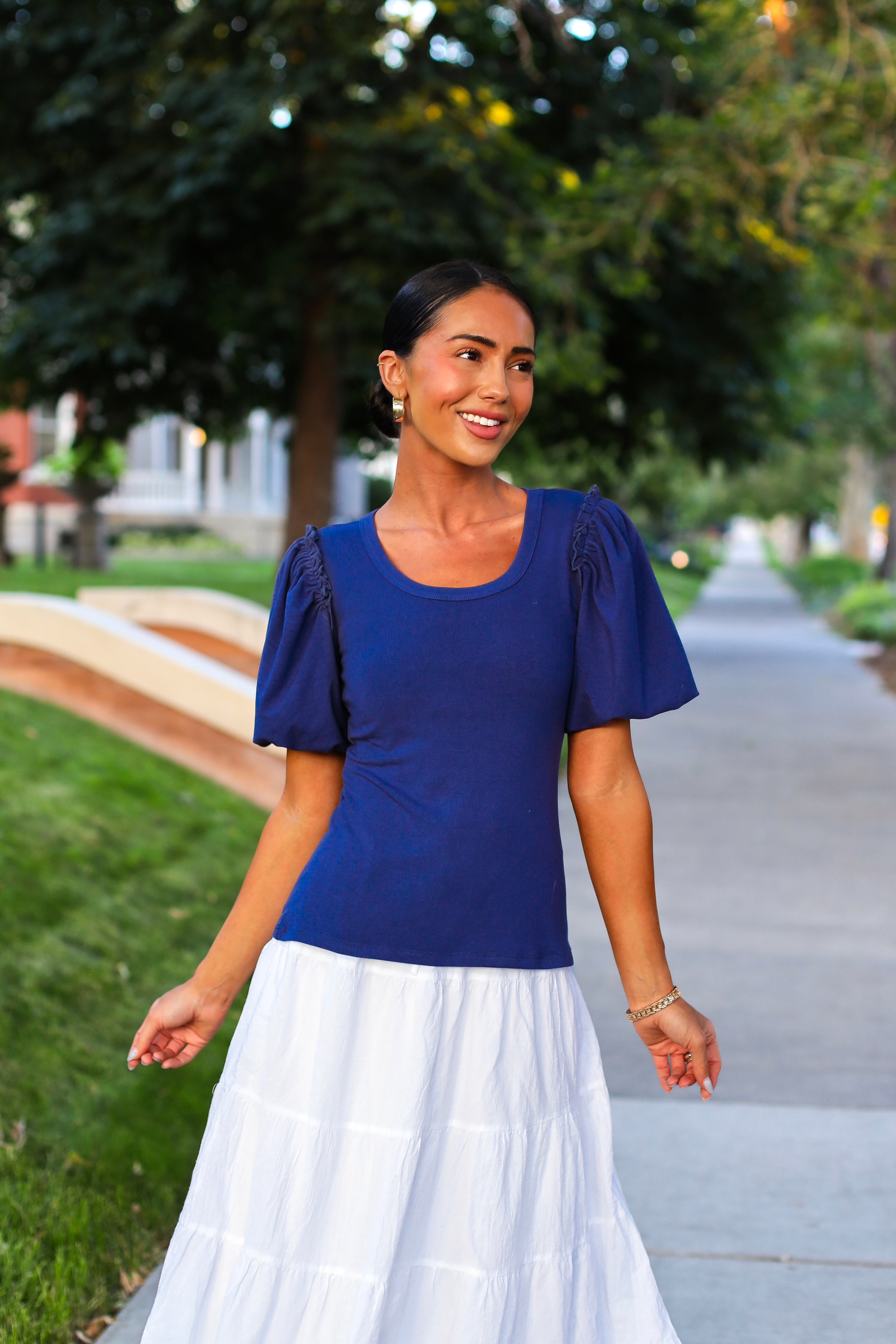 Bubble Sleeve Blouse