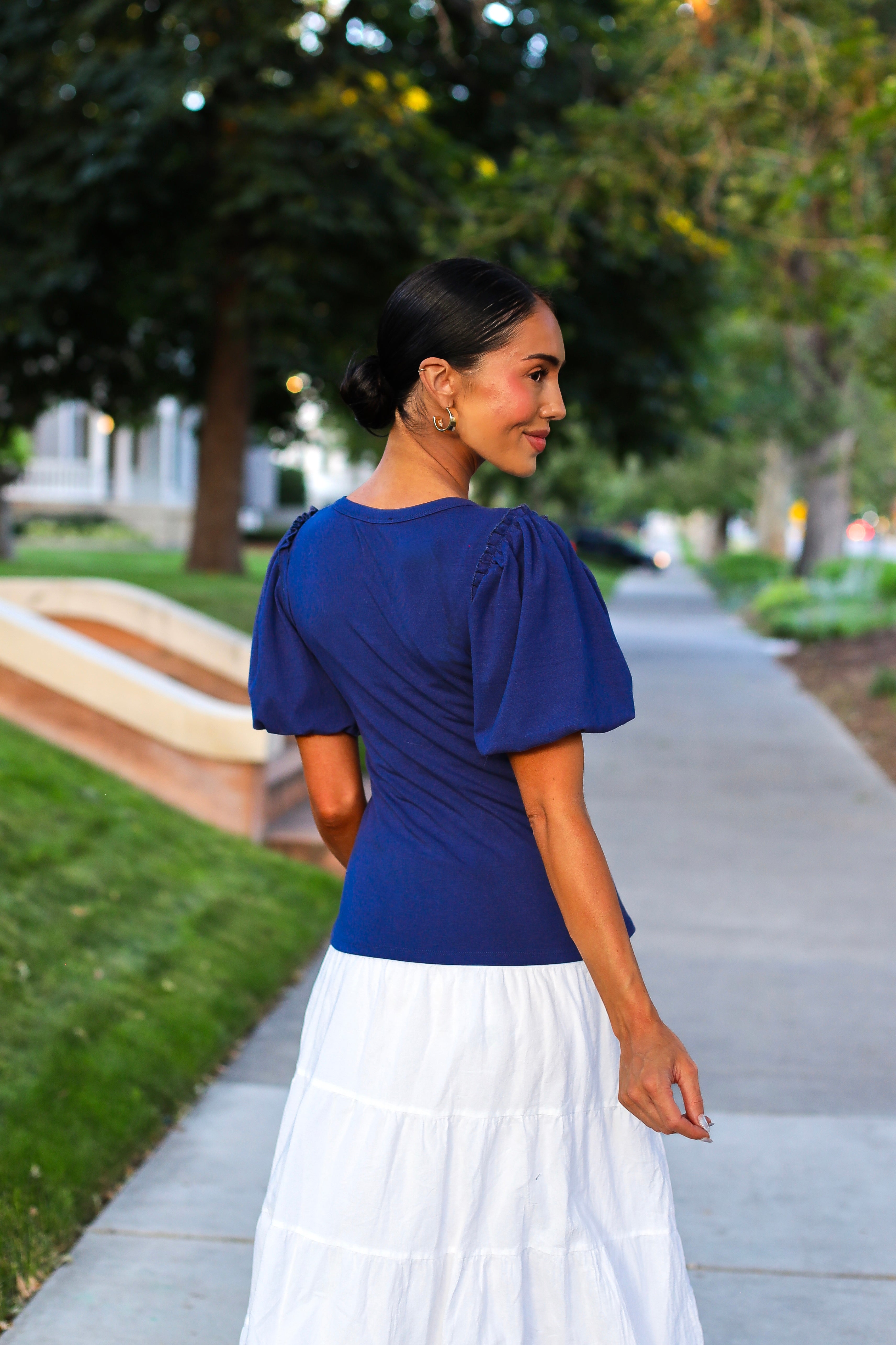 Bubble Sleeve Blouse