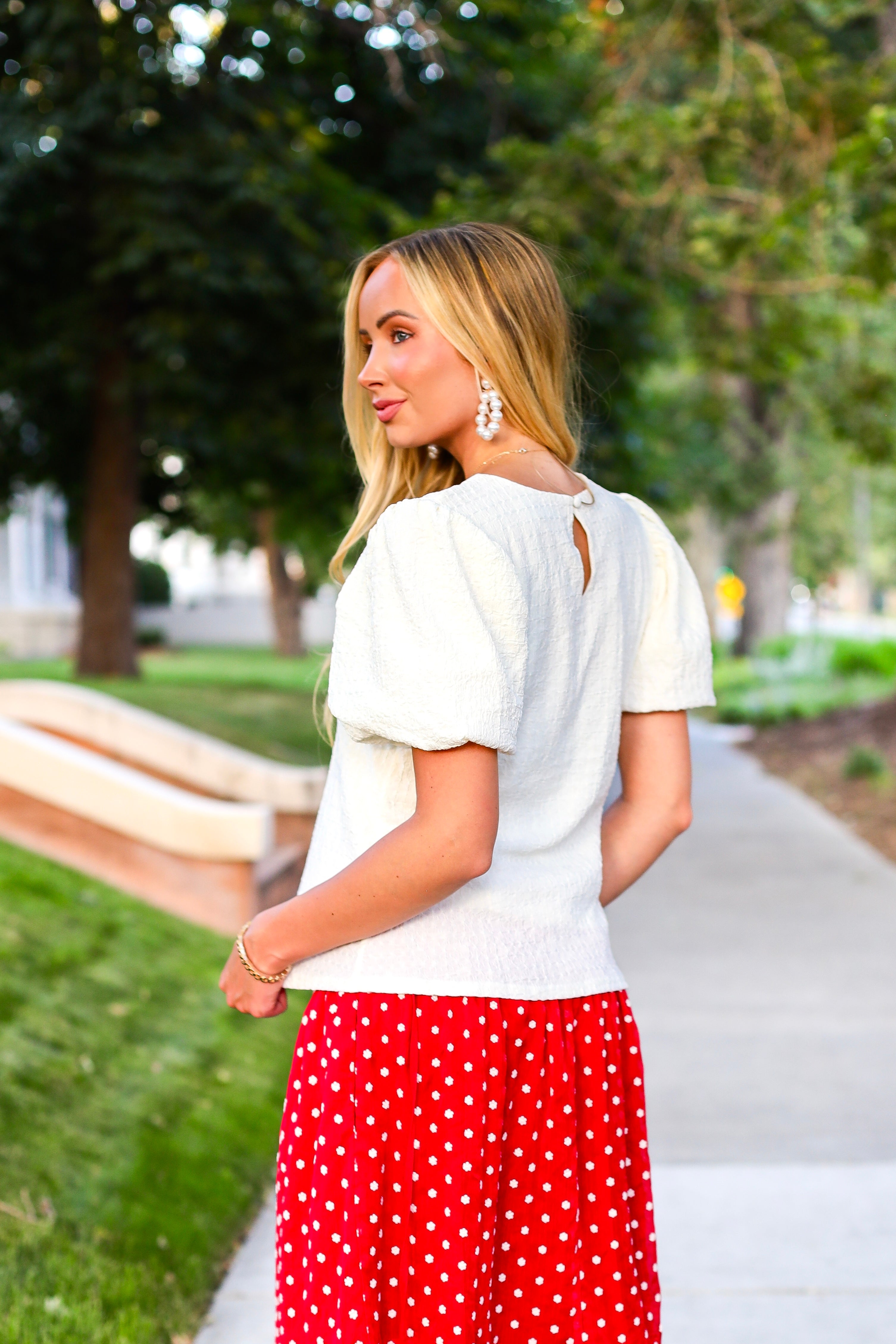 Textured Puff Sleeve Top