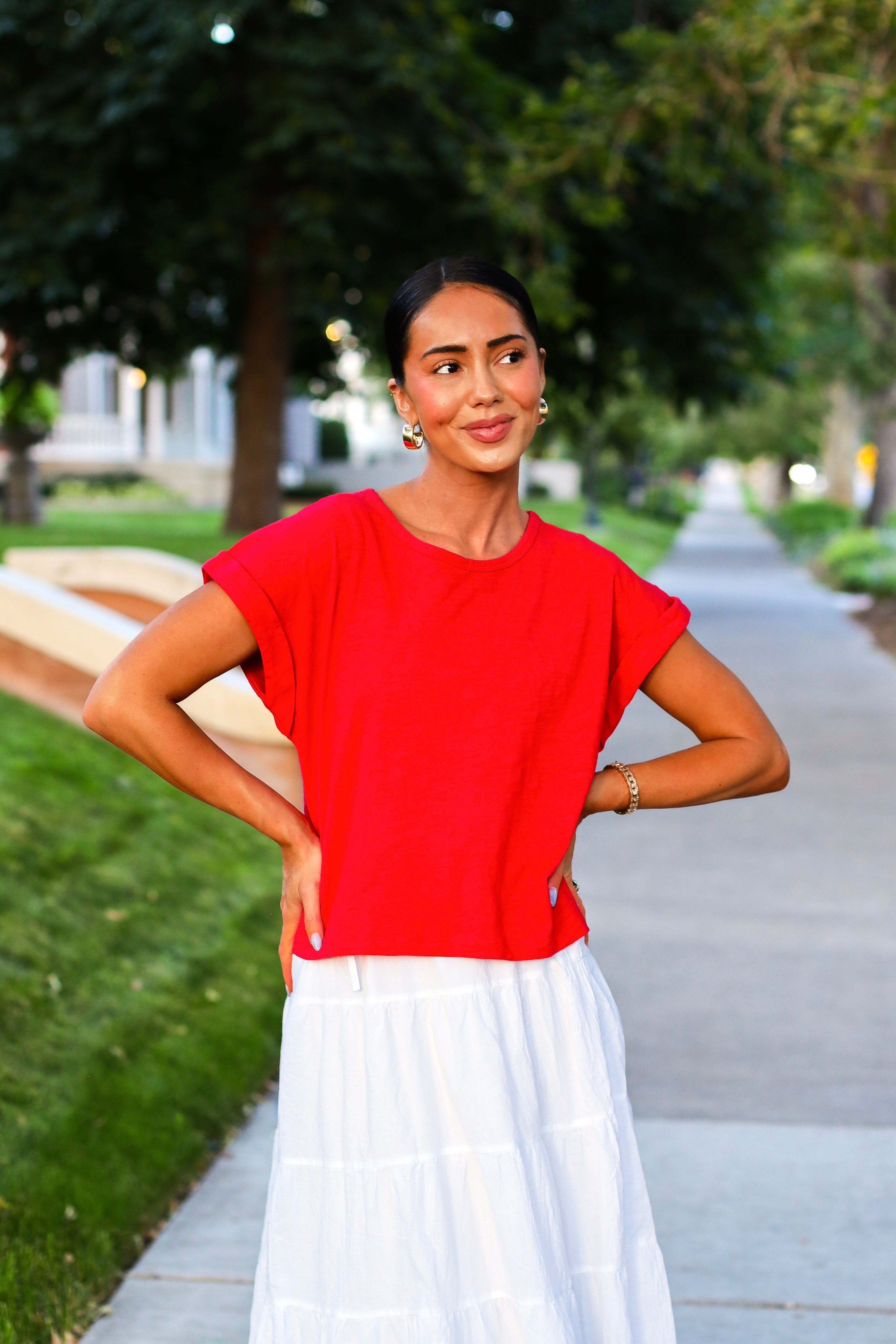 Blue Skies Await Slub Tee