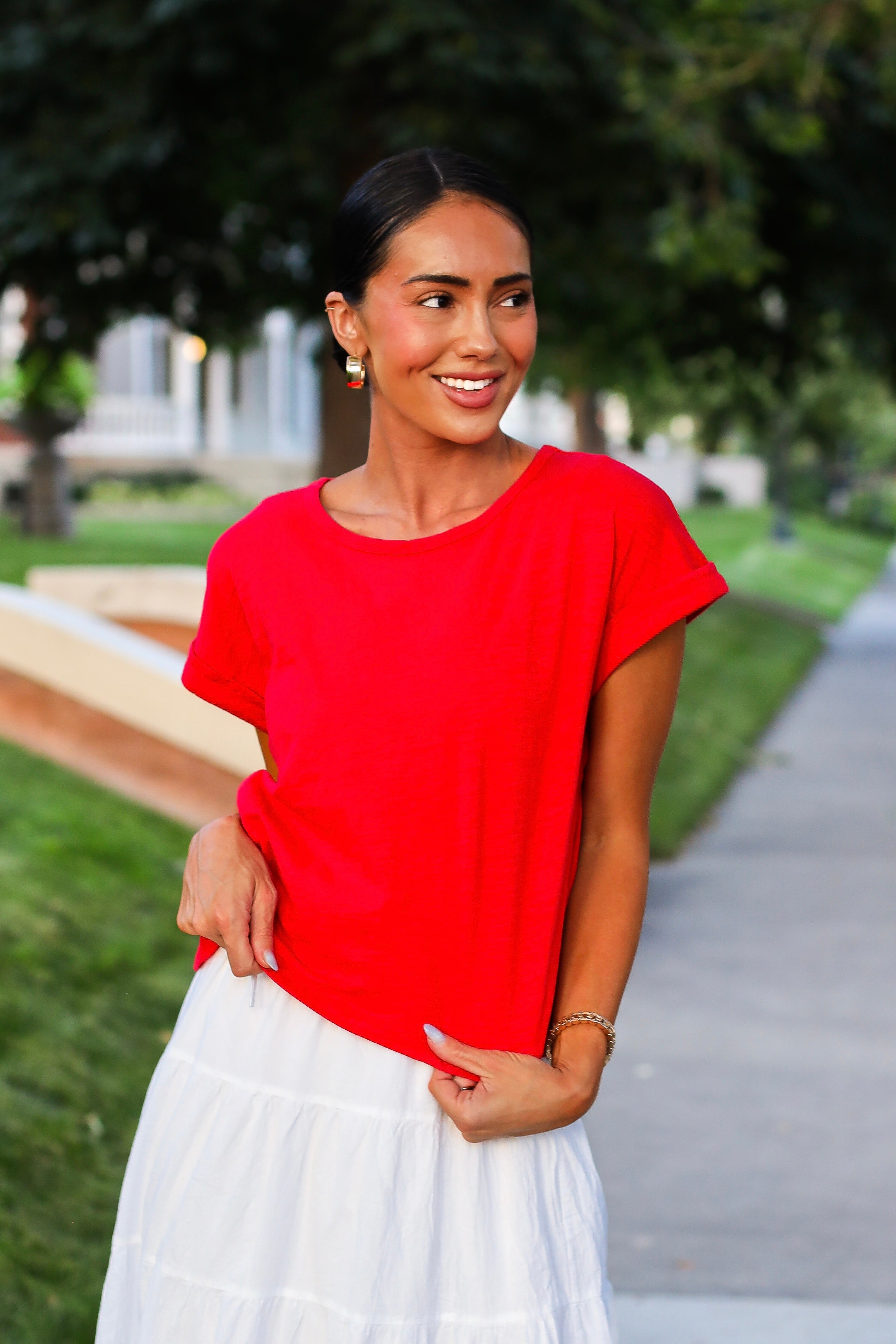 Blue Skies Await Slub Tee