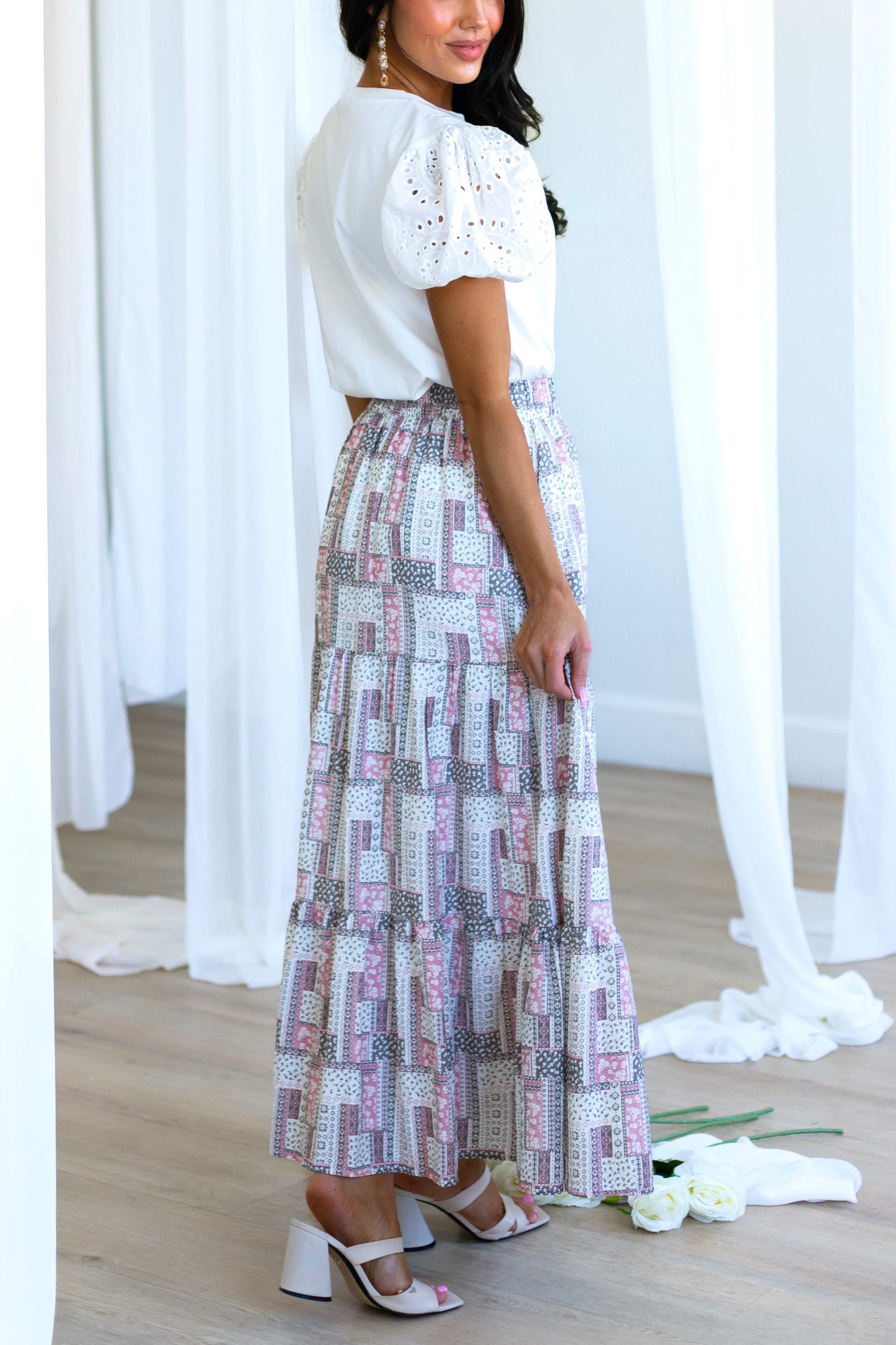 Eyelet Puff Sleeve Top